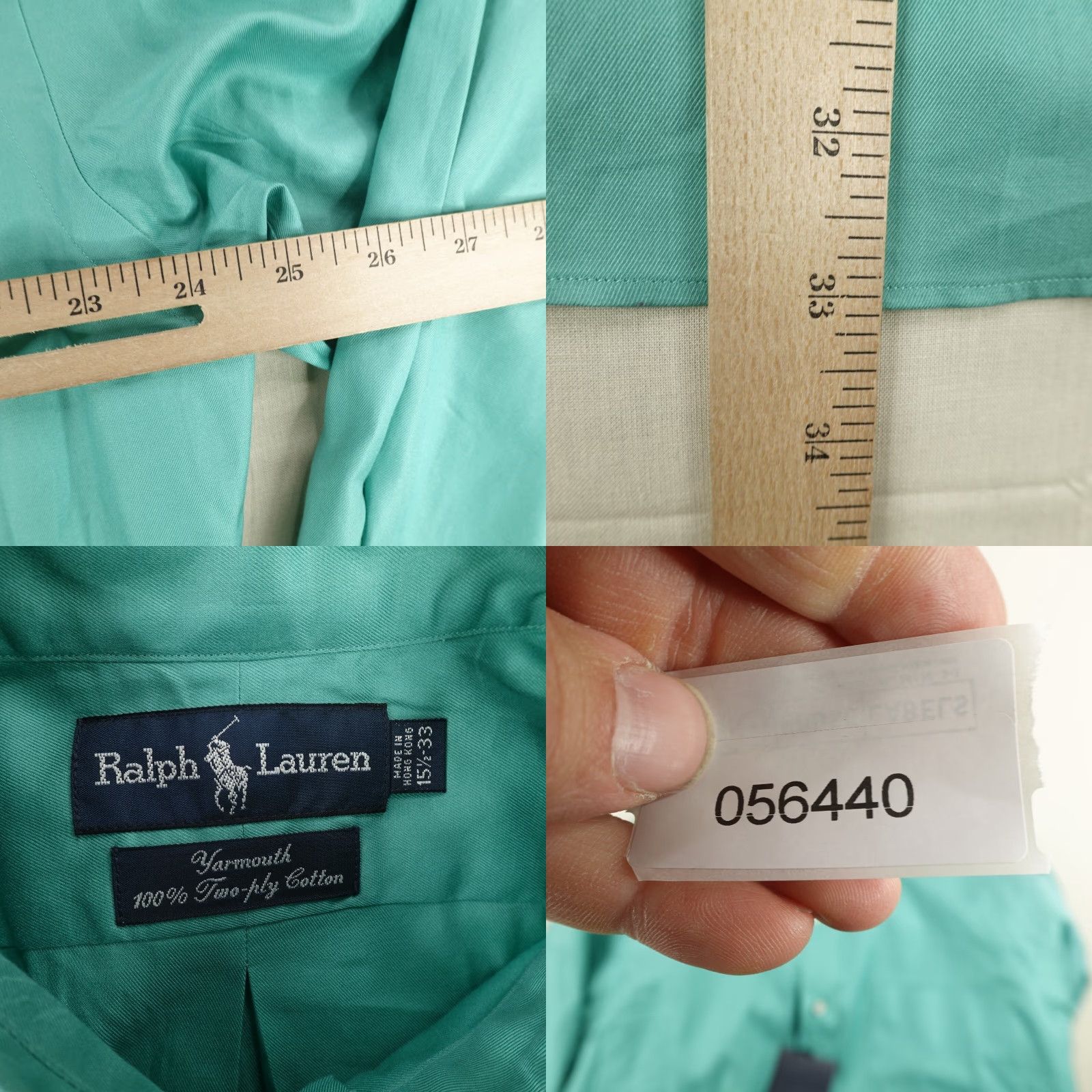 Ralph Lauren VINTAGE Ralph Lauren Shirt Mens Medium Green Button-Up 90s Preppy Classic Outdoor Casual Formal Dress Casual Mens Medium Green Ralph Lauren Shirt Size US M / EU 48-50 / 2 - 8 Thumbnail