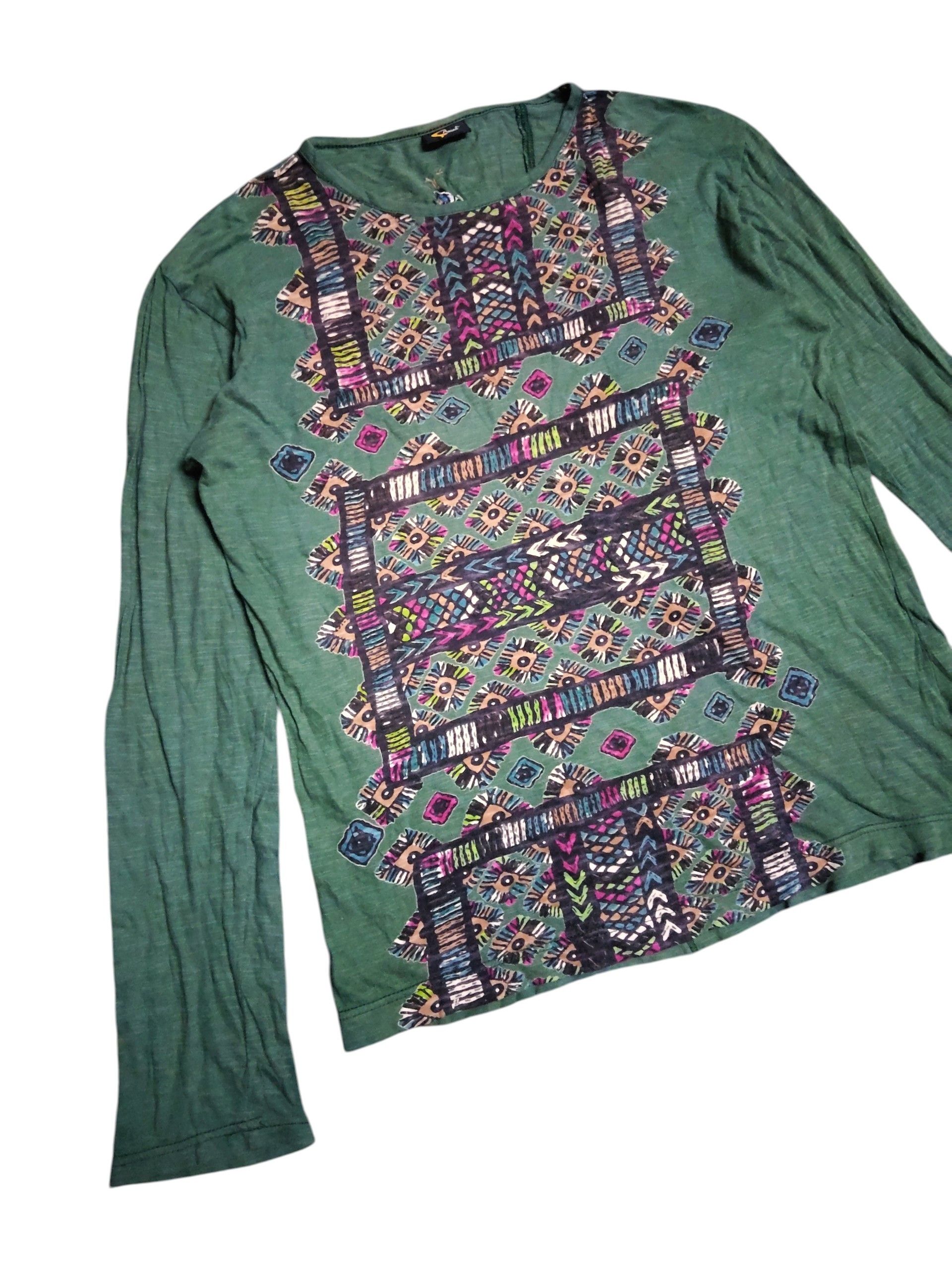 Japanese Brand vintage AMINA Navajo Native motive designer t shirt Size US L / EU 52-54 / 3 - 2 Thumbnail