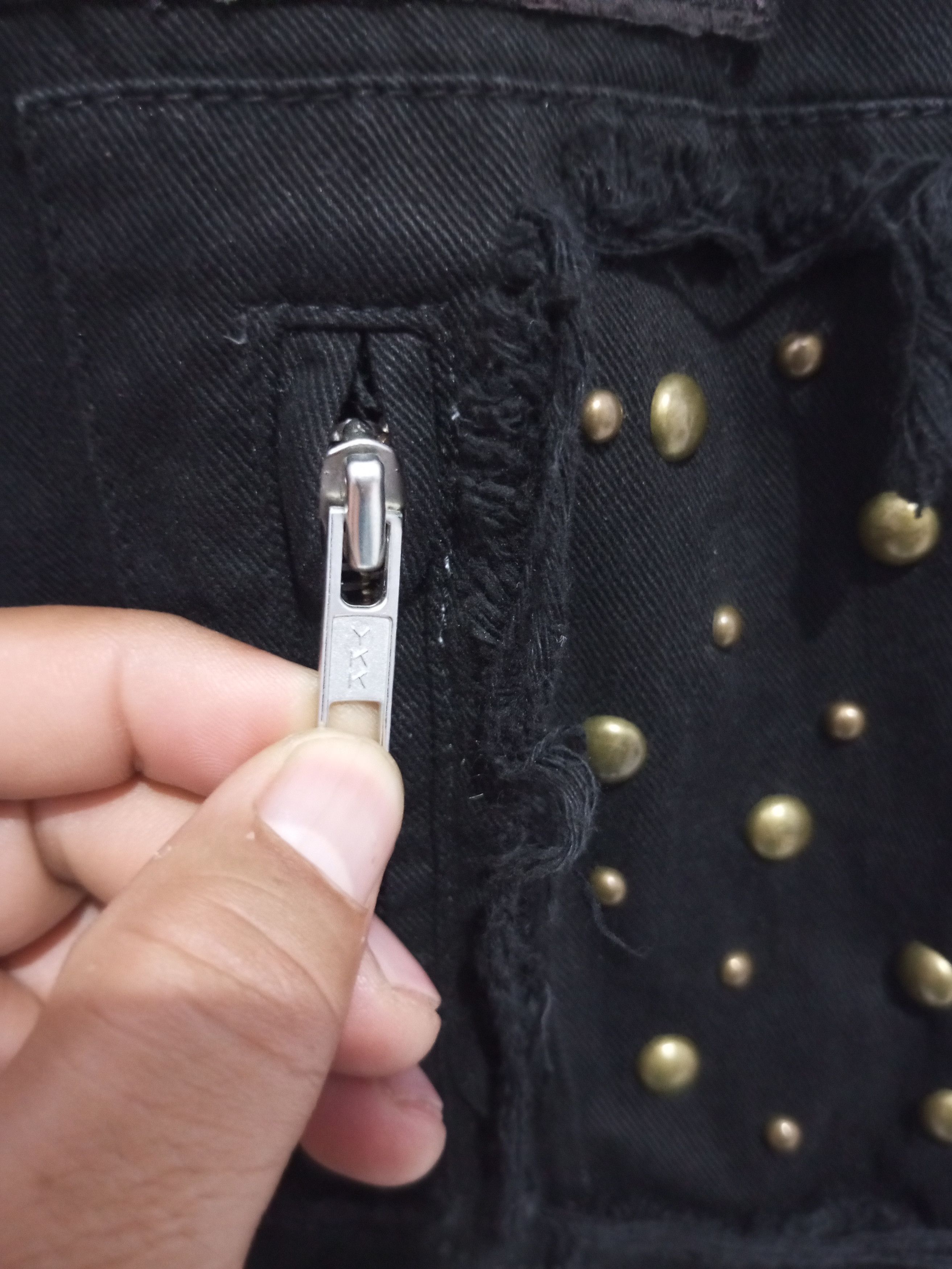 20471120 Vintage Corleone studded embroidery denim jacket Size US M / EU 48-50 / 2 - 16 Thumbnail