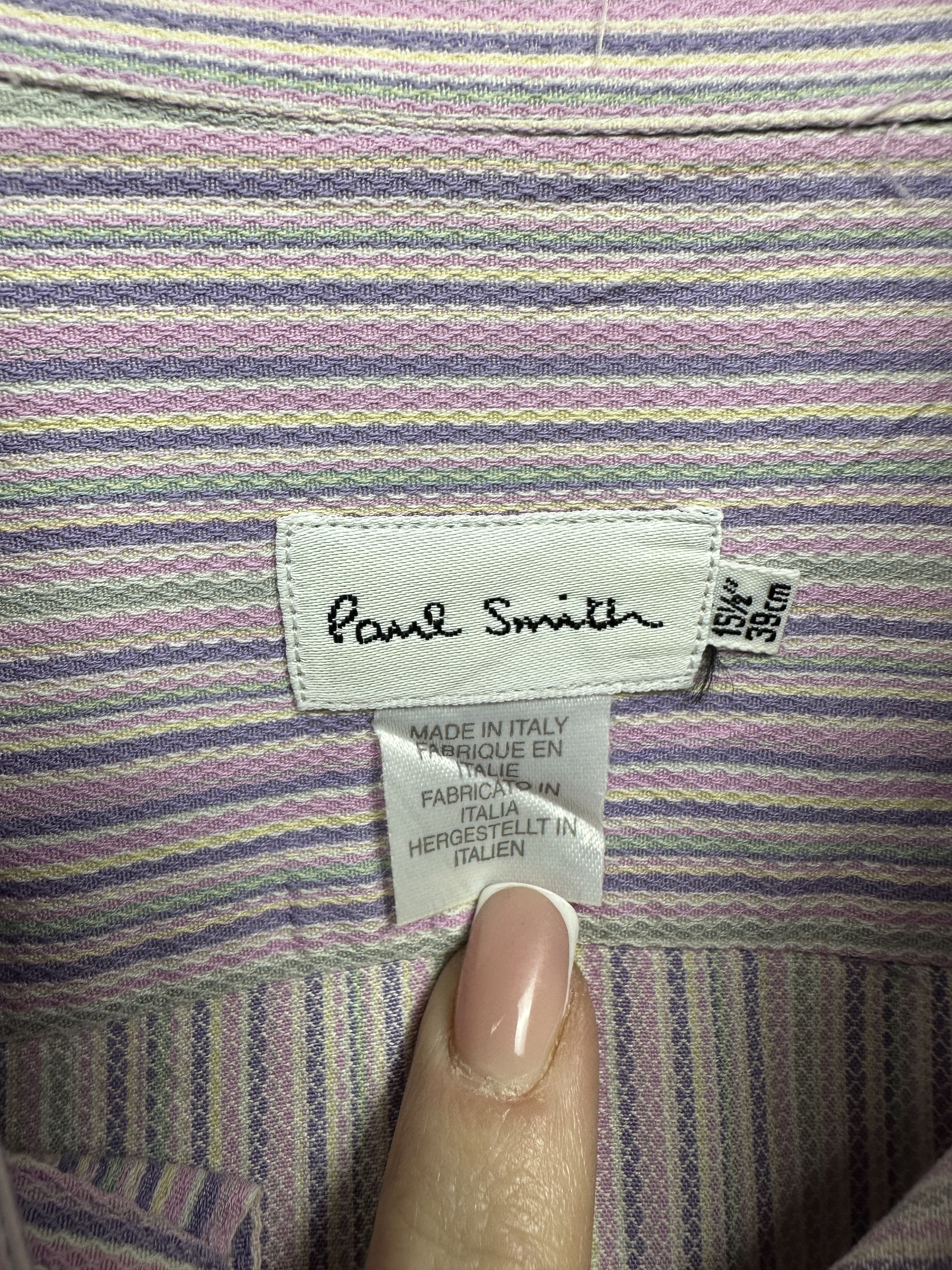 Paul Smith × Vintage Paul Smith Vintage Mens Striped Long Sleeve Shirt Size US L / EU 52-54 / 3 - 3 Thumbnail