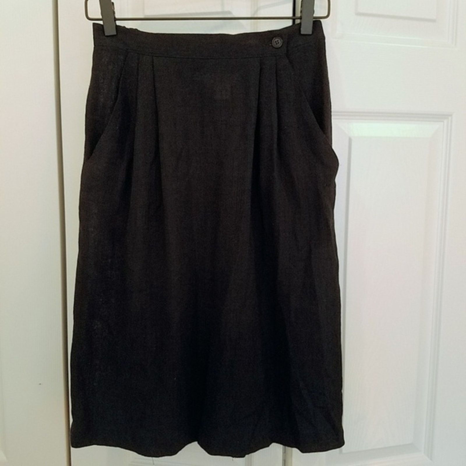 Vintage Lloyd Williams sheer midi skirt vintage | size 8 | black Size 28" / US 6 / IT 42 - 2 Thumbnail