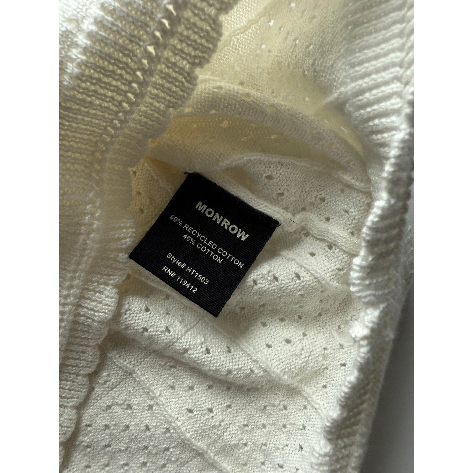 MONROW New Monrow Revolve Crochet Knit Tank White - Small - $148 Size S / US 4 / IT 40 - 6 Thumbnail