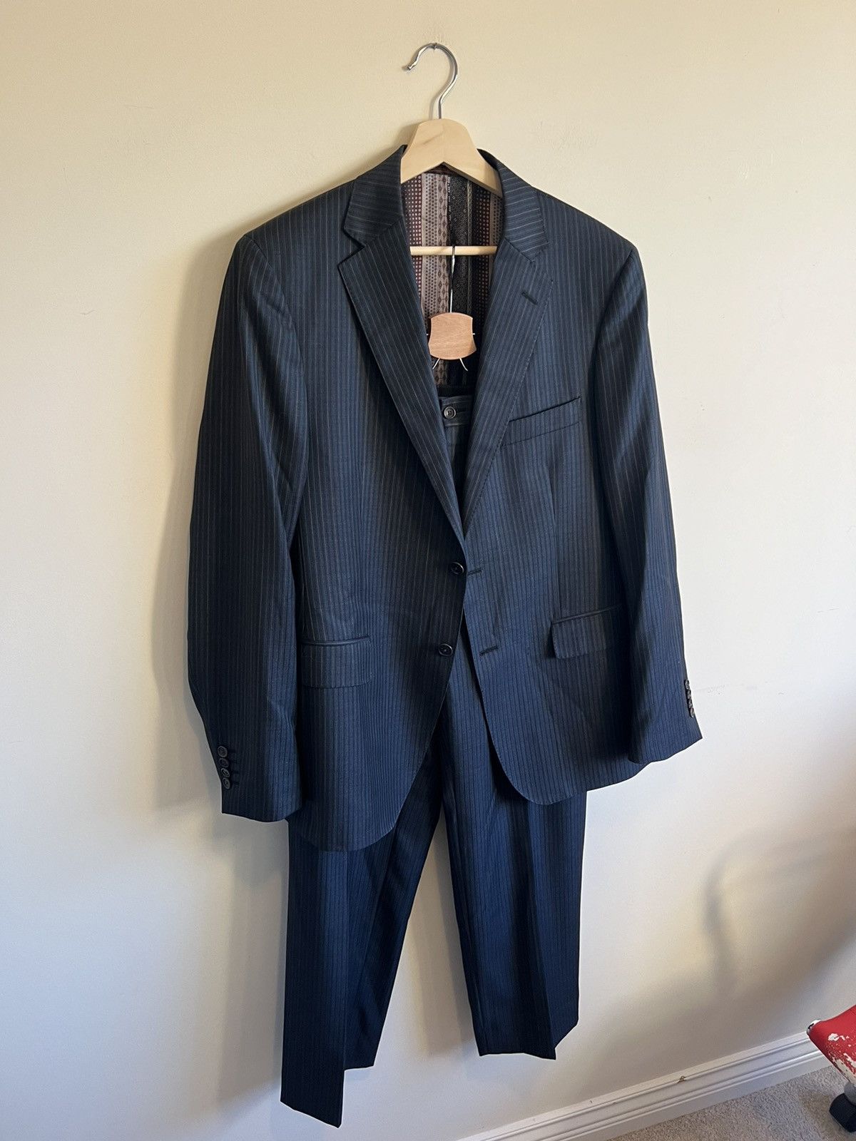 Etro ETRO 2 PIECE striped suit 52 size silk Italy Size 52R - 1 Thumbnail