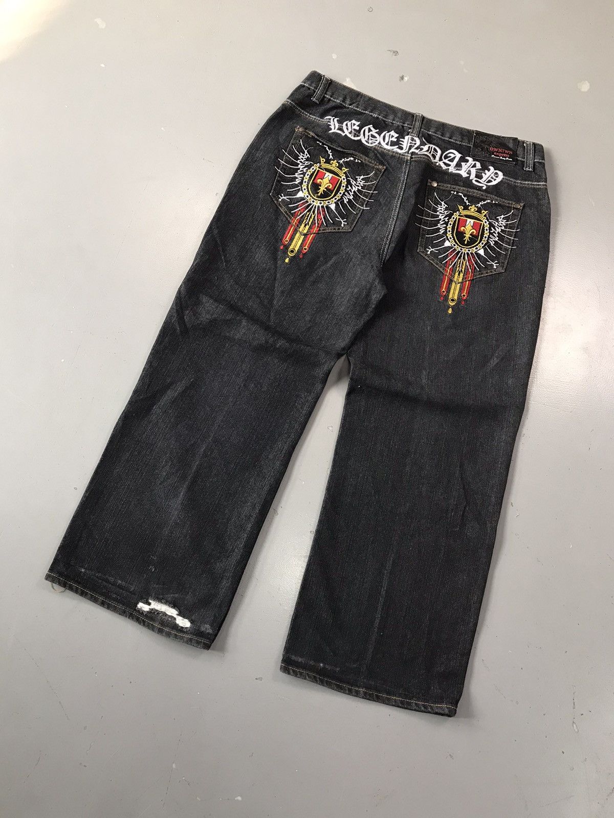 Vintage Vintage Downtown express crazy embroidered denim Size US 40 / EU 56 - 6 Thumbnail