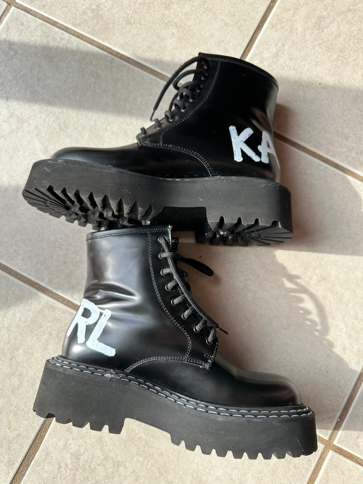 Karl Lagerfeld Karl Lagerfeld black leather boots Size US 6 / IT 36 - 4 Thumbnail