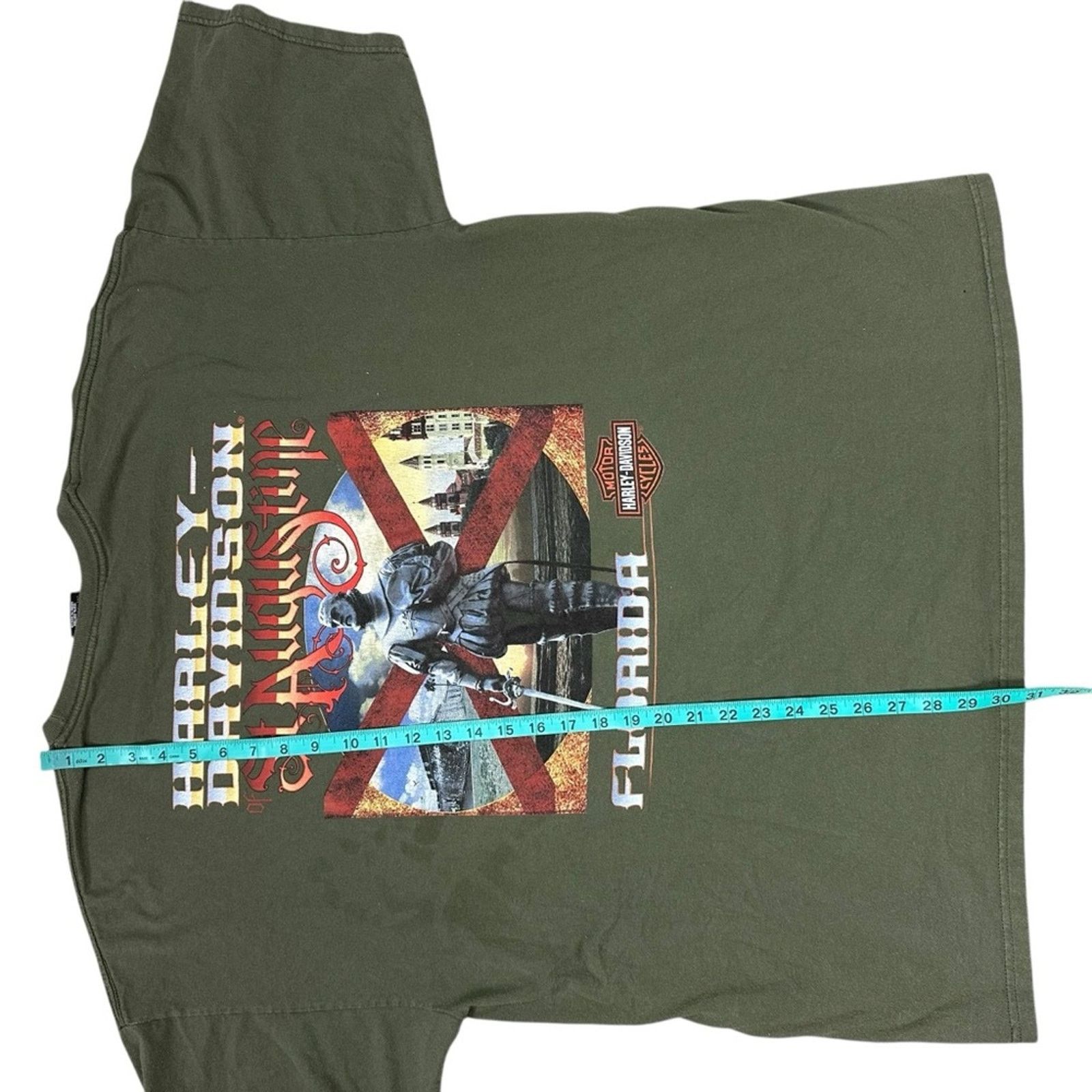 Harley Davidson Harley-Davidson Motorcycle St Augustine Green T-shirt 2XL Size US XXL / EU 58 / 5 - 10 Thumbnail