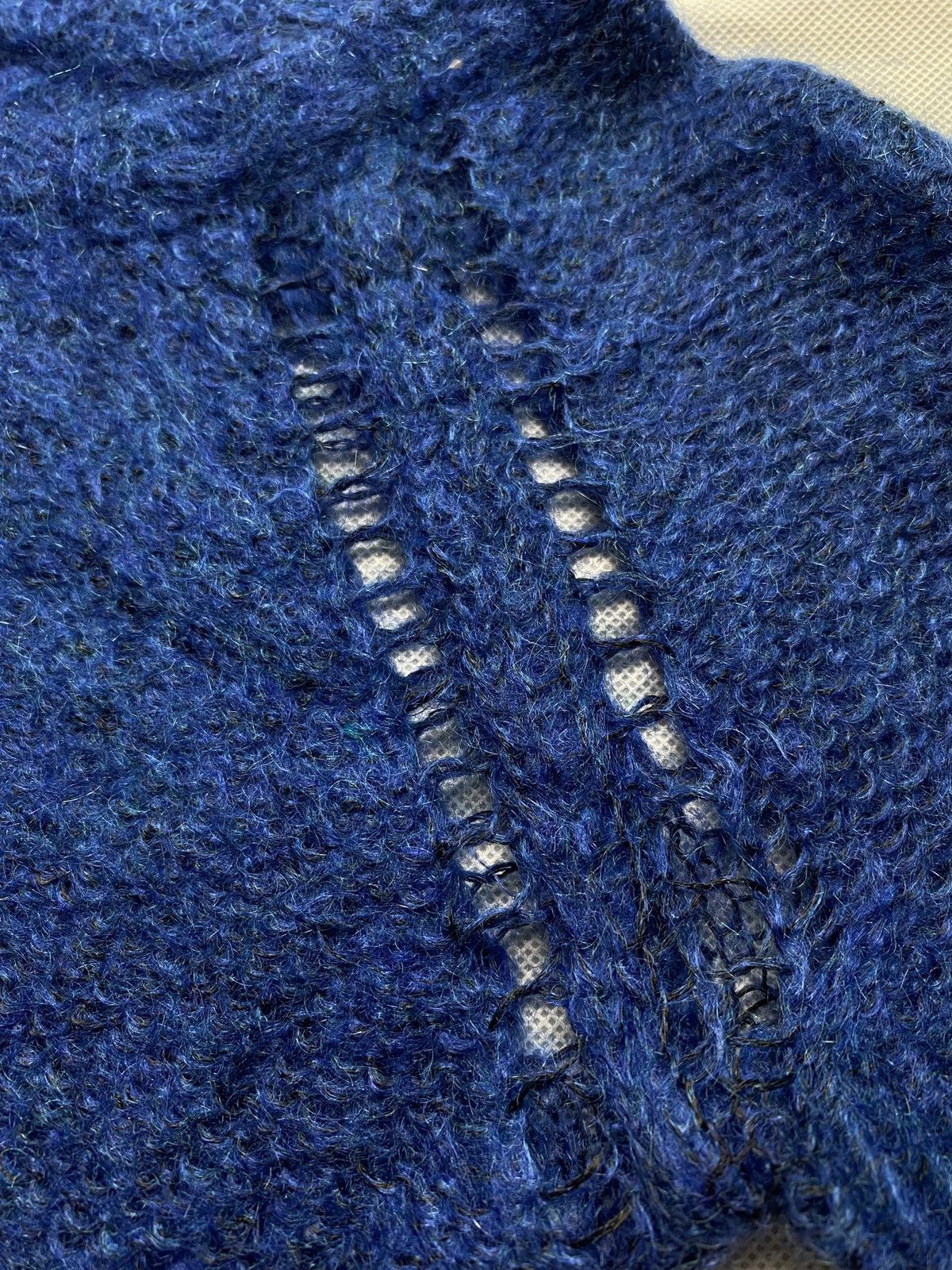 Designer Blue super kid moher sweater luxury premium brand crop Size S / US 4 / IT 40 - 2 Thumbnail