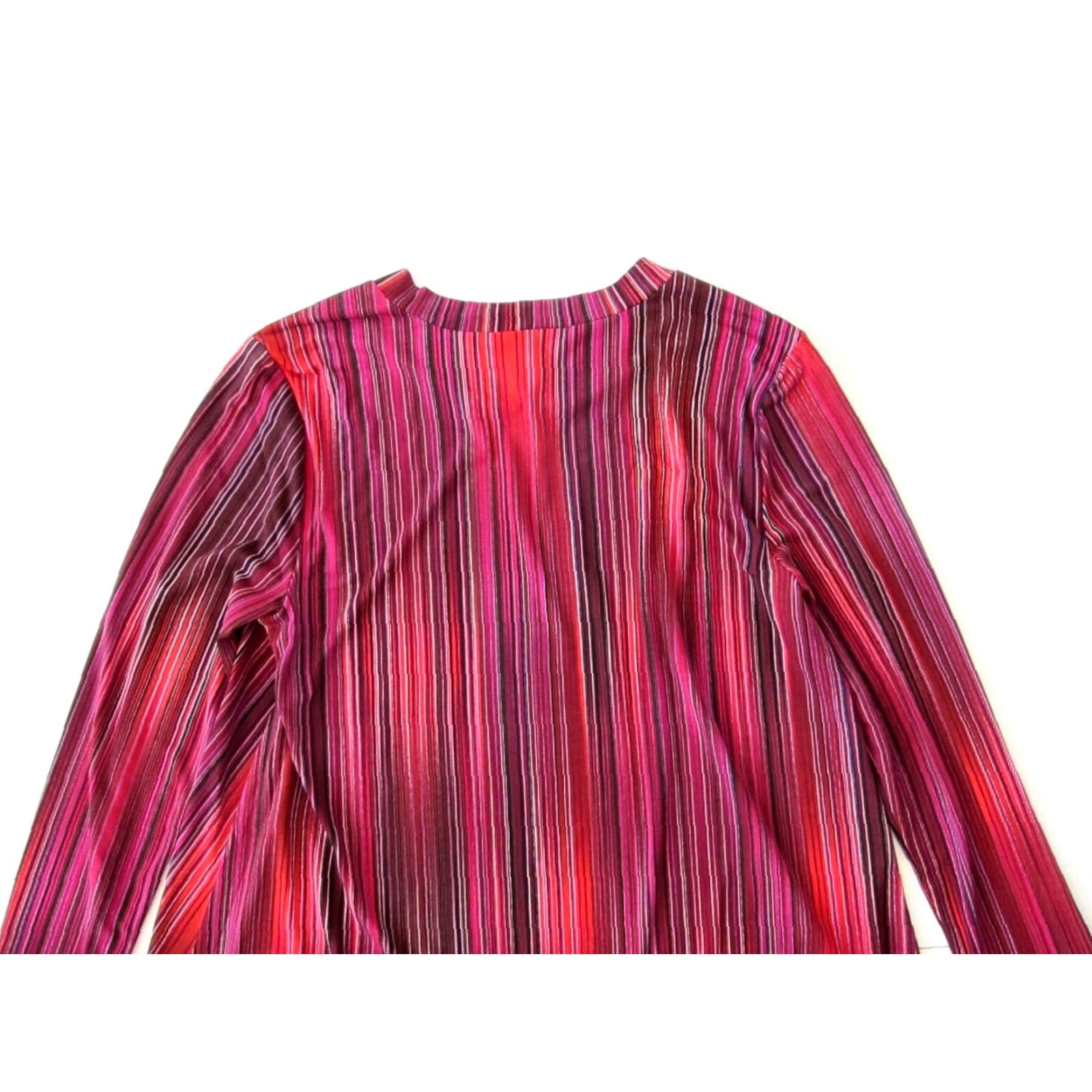 BCBGeneration BCBGeneration Pink Black Red Stripe Stretch Long Sleeve Shift Tunic Tent Dress M Size M / US 6-8 / IT 42-44 - 5 Thumbnail