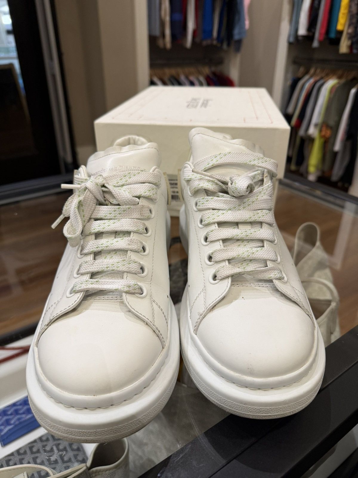 Alexander McQueen Alexander McQueen Oversized Sneaker -White/Opal Heel Size US 11 / EU 44 - 5 Thumbnail