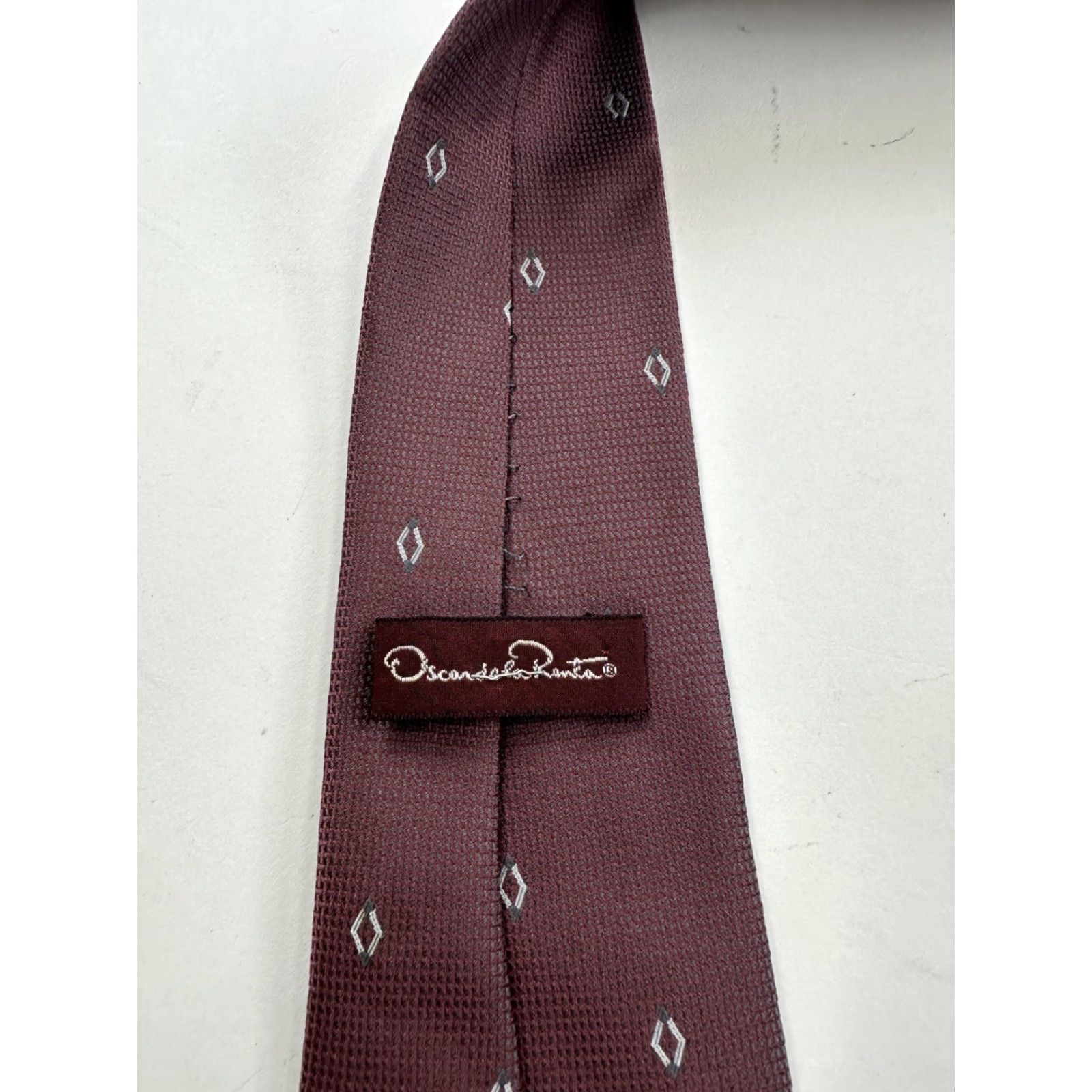 Oscar De La Renta Oscar de la Renta Tie Red Necktie Men Classic Size ONE SIZE - 6 Thumbnail