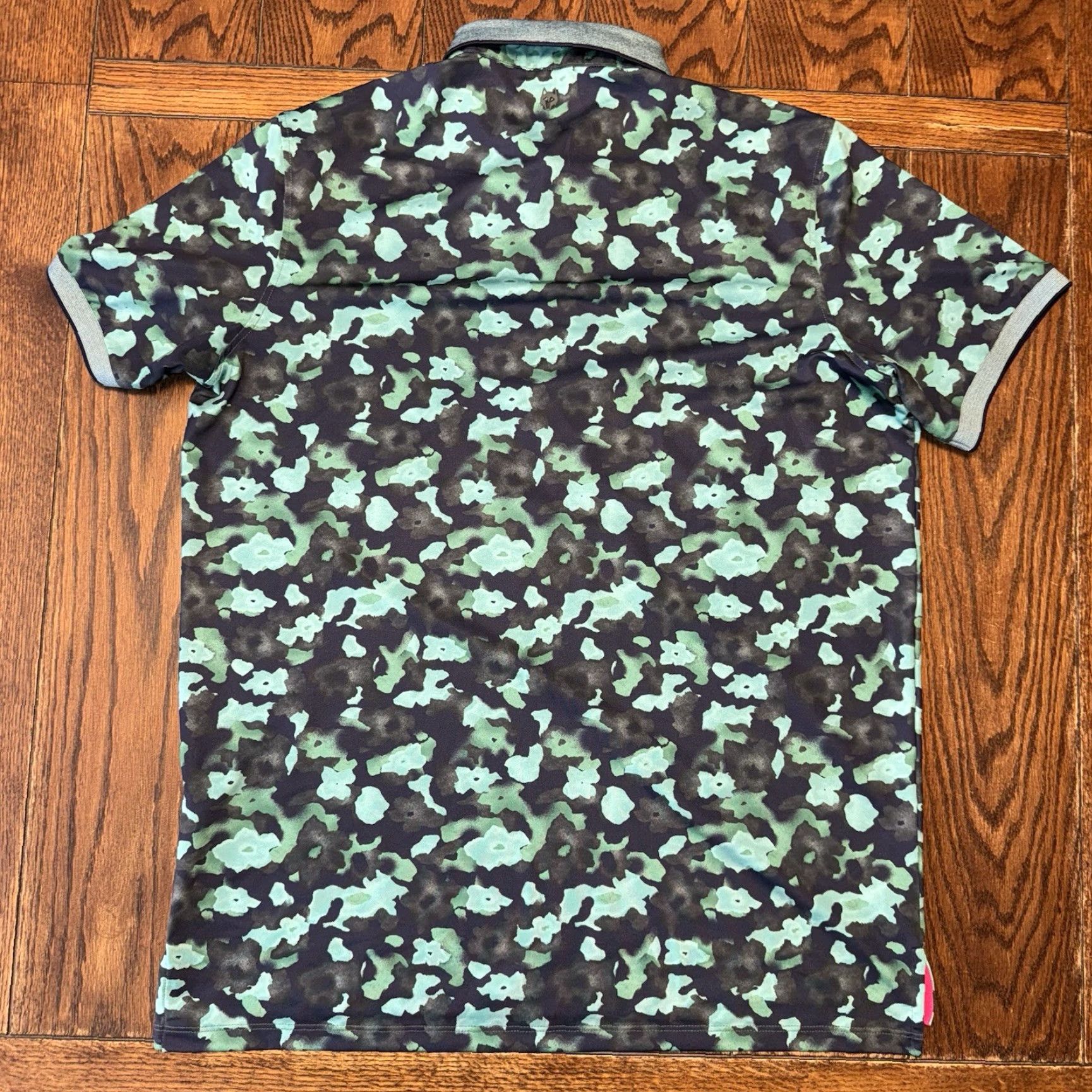 Vintage Greyson Polo Shirt Mens Large Golf Polo Trump Golf Camouflage Logo Embroidered Button Short Sleeve Collared Stretch Regular 32.25 Size US L / EU 52-54 / 3 - 2 Thumbnail