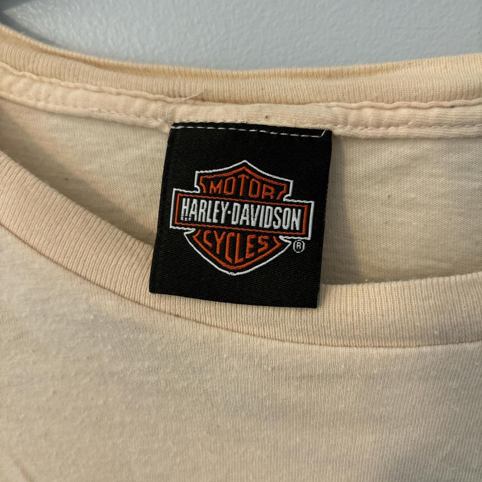 Harley Davidson Cream harley davidson vintage t-shirt Size US XXL / EU 58 / 5 - 6 Thumbnail