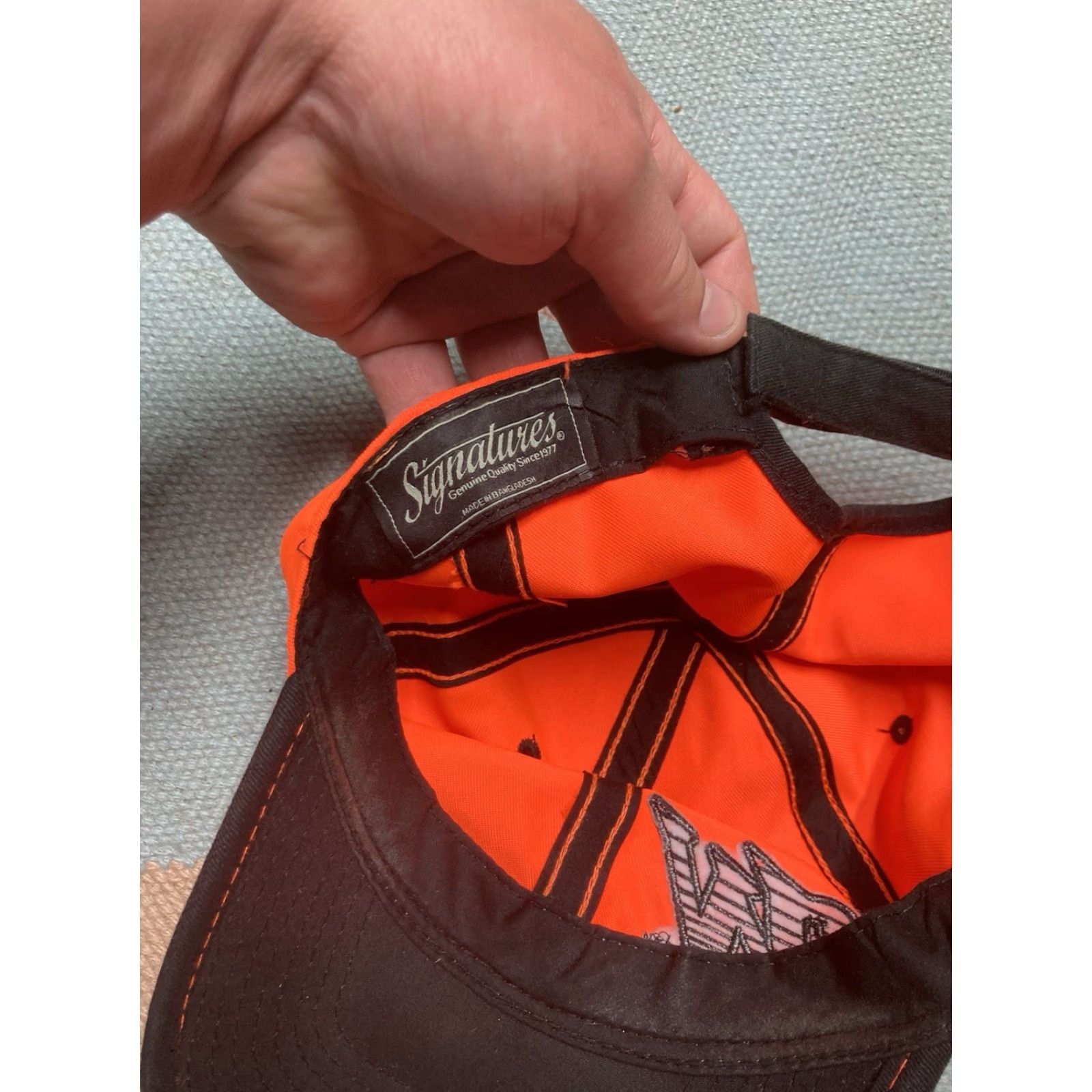 Vintage VINTAGE Winchester Strapback Hat Cap Hi Vis Blaze Orange Hunting Shotgun Guns Baseball Cap Men Adjustable Orange Blaze Hunting Mens Size 44L - 6 Thumbnail