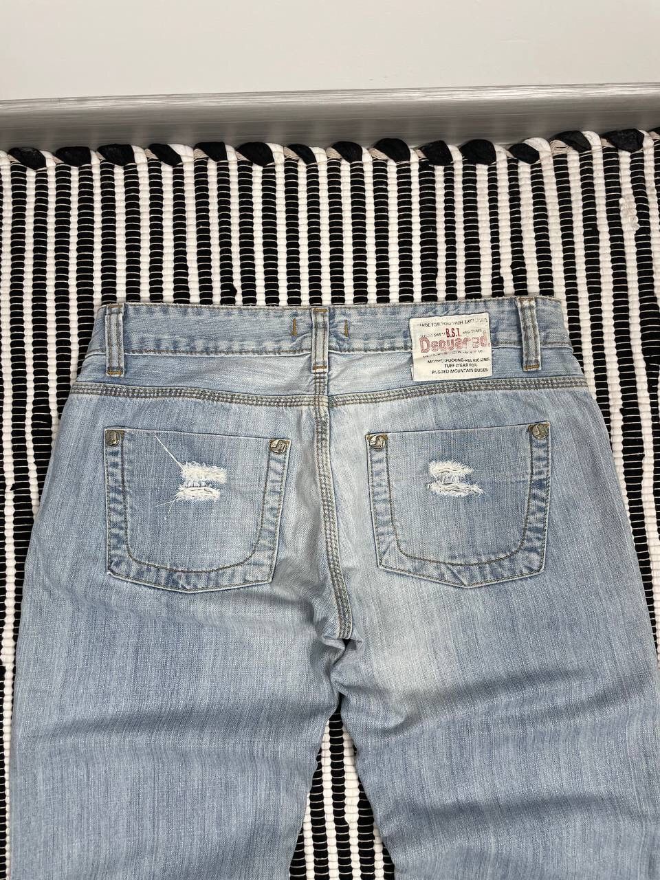Dsquared2 Vintage Dsquared2 Distressed Cowboy Denim Jeans Y2K Size US 30 / EU 46 - 6 Thumbnail
