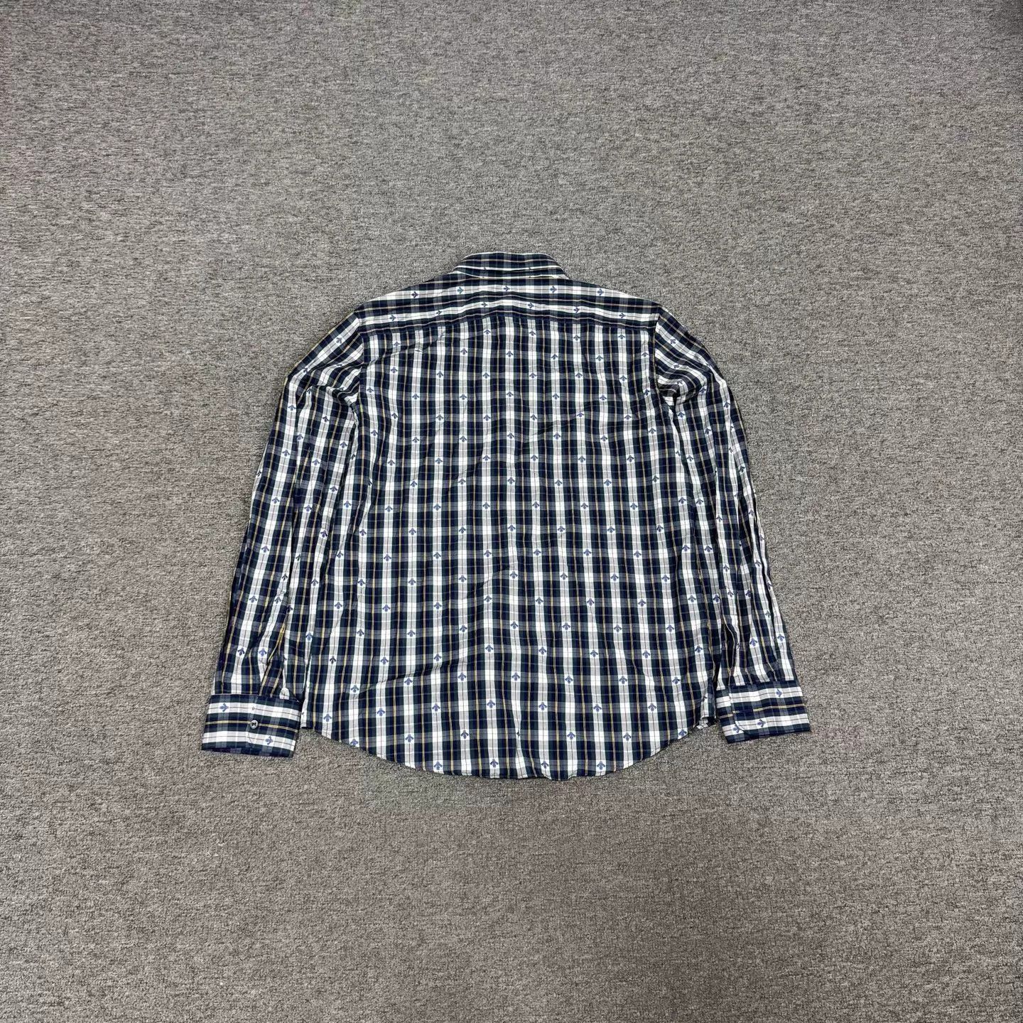 Gucci Gucci Navy Check Double G L/S Shirt 41/16 99New Size US L / EU 52-54 / 3 - 2 Thumbnail