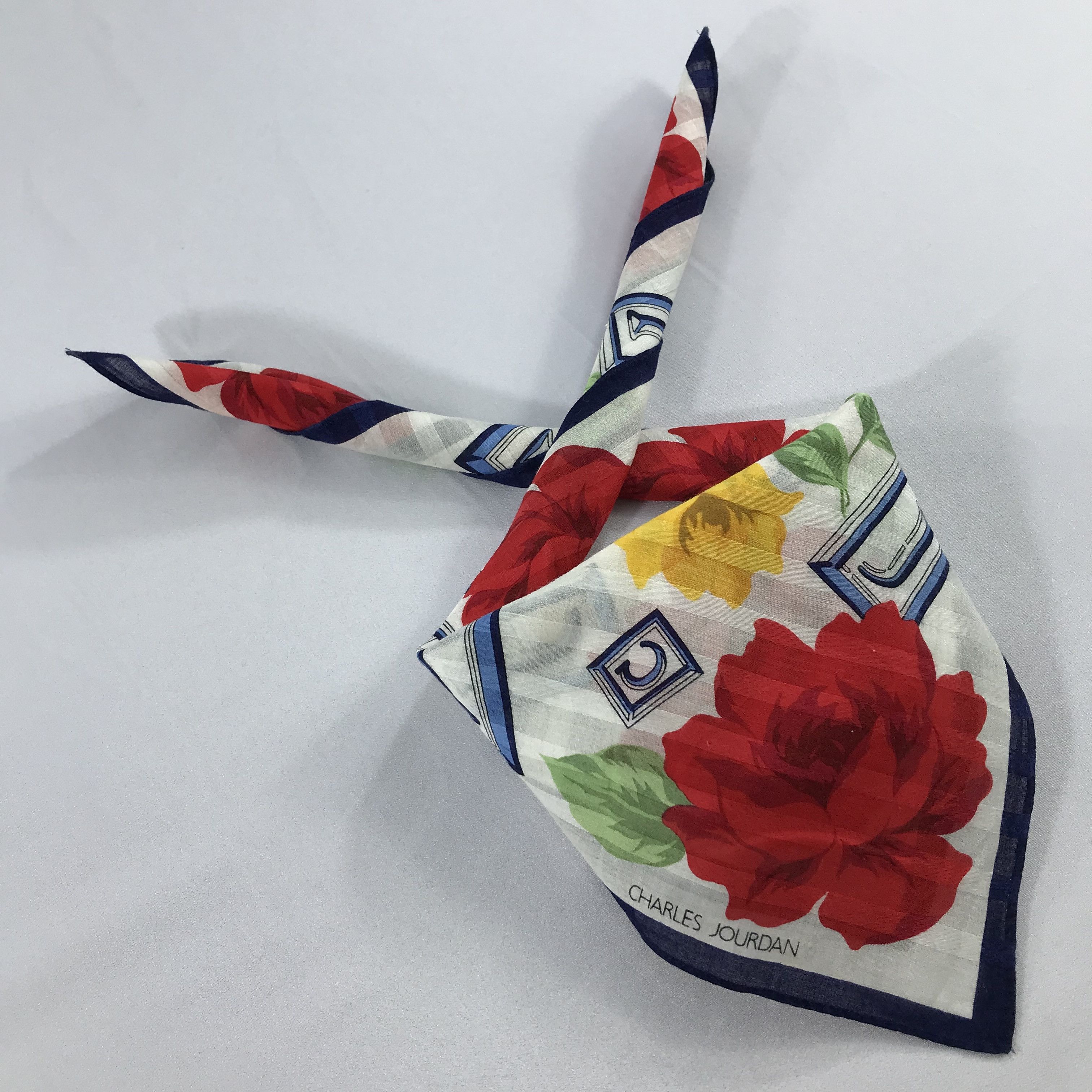 Charles Jourdan × Vintage Charles Jourdan Bandana / Handkerchief / Neckerchief - S2378 Size ONE SIZE - 4 Thumbnail