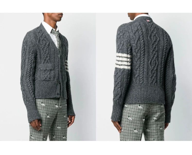 Thom Browne Thom Browne Medium grey cashmere cardigan Size US L / EU 52-54 / 3 - 4 Thumbnail