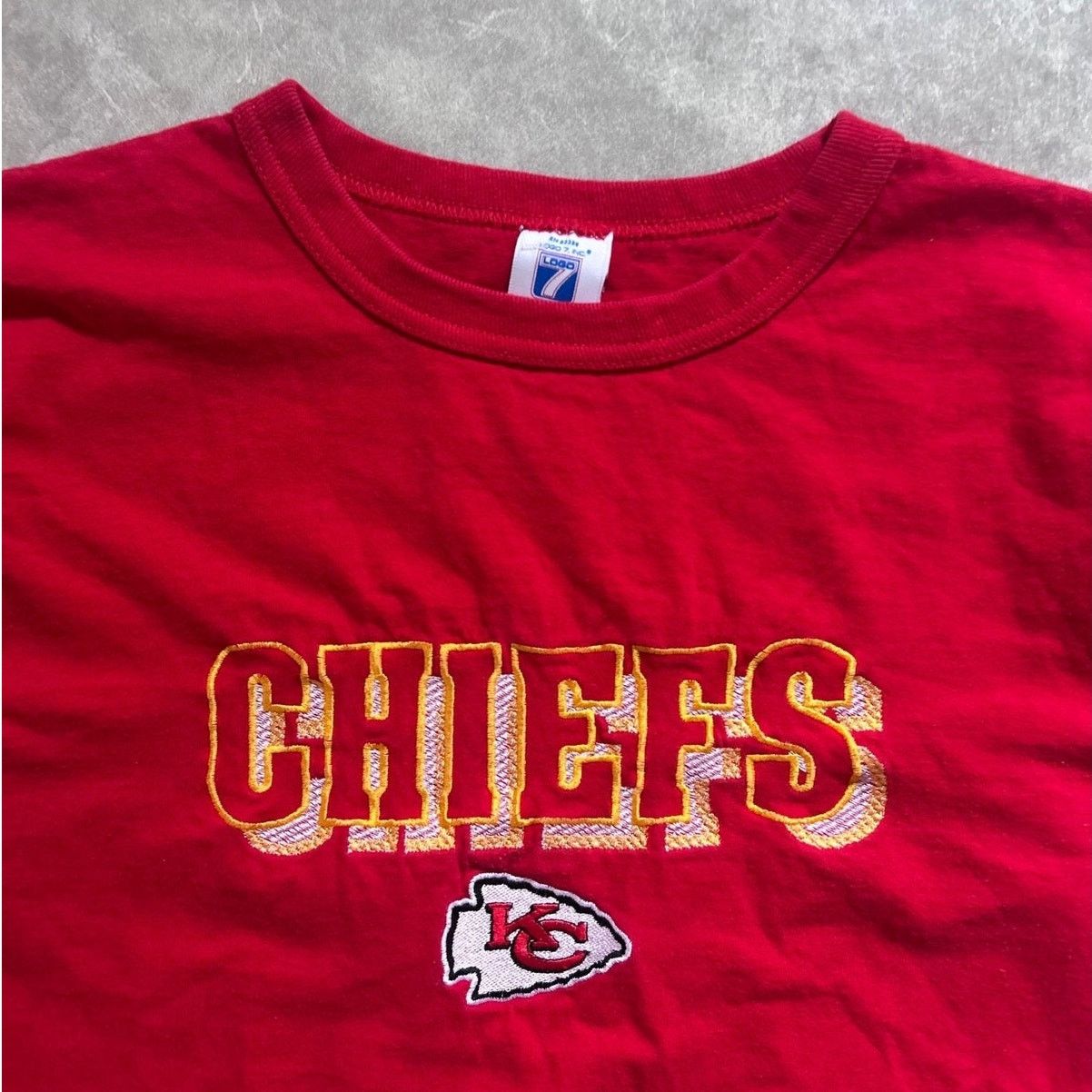 Logo 7 Vintage Kansas City Chiefs Embroidered Block Letters Shirt M Size US M / EU 48-50 / 2 - 2 Thumbnail
