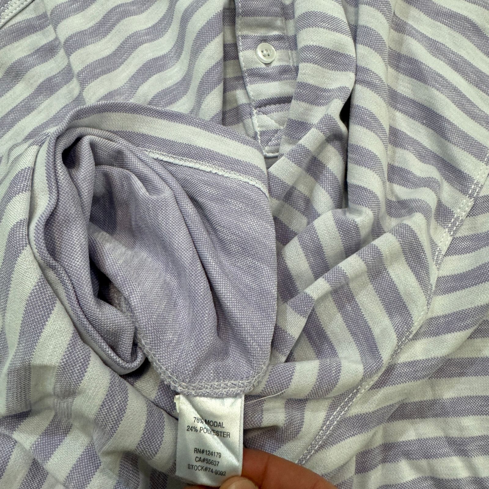 Johnston & Murphy Johnston & Murphy Polo Shirt Men's Extra Large Purple White Size US XL / EU 56 / 4 - 5 Thumbnail