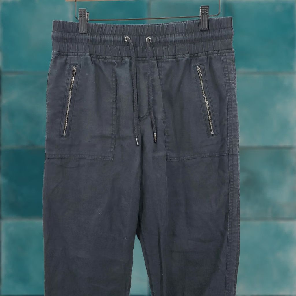 Athleta Athleta Pants Womens 6 Gray Cabo Linen Jogger Elastic Waist Zipper Pockets Cuffed Size 28" / US 6 / IT 42 - 1 Thumbnail