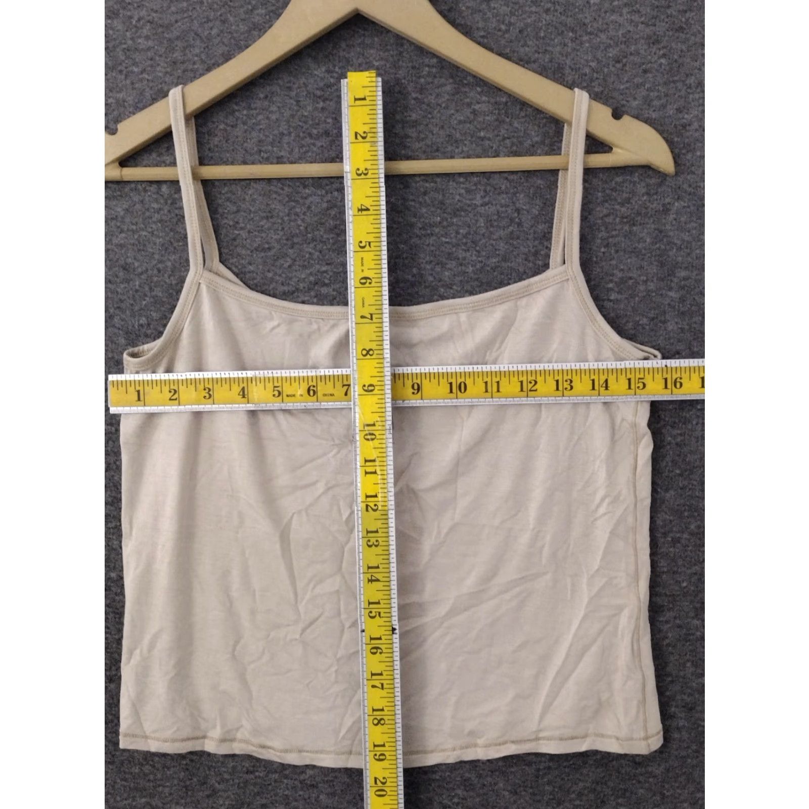 SKIMS Skims Sleepwear Shirt Women Taupe 3X Sleeveless Sleep Tank Camisole Fringe Taupe Spandex Rayon Night Tank Women's Size ONE SIZE - 4 Thumbnail