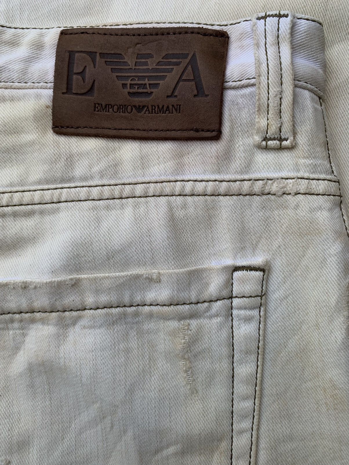 Emporio Armani emporio armani by giorgio armani distressed dirty jeans Size US 31 - 12 Thumbnail