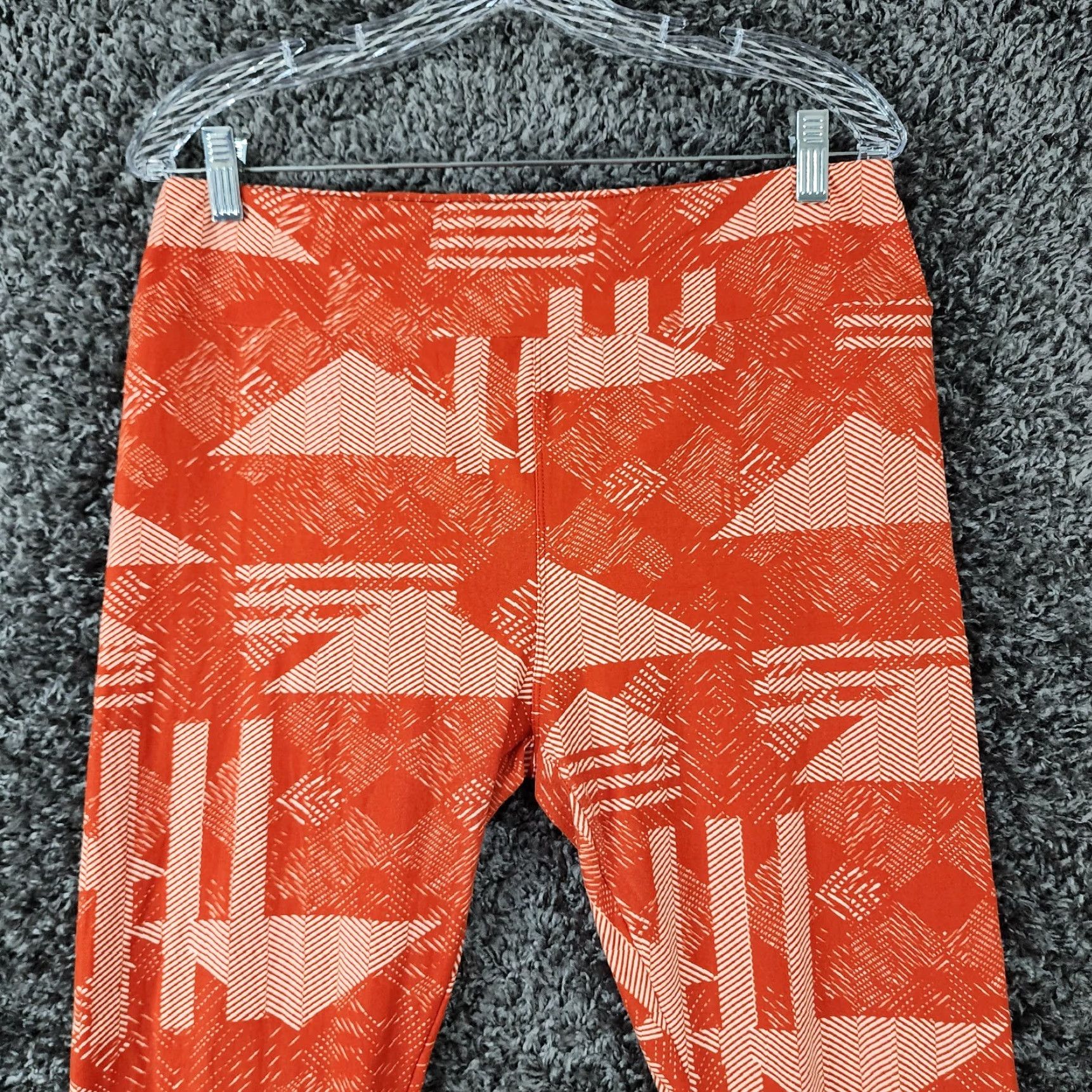 Vintage LuLaRoe Leggings XL Tall Orange Soft Ankle Curvy Inseam 29in Womens Size 40" / US 18 - 2 Thumbnail
