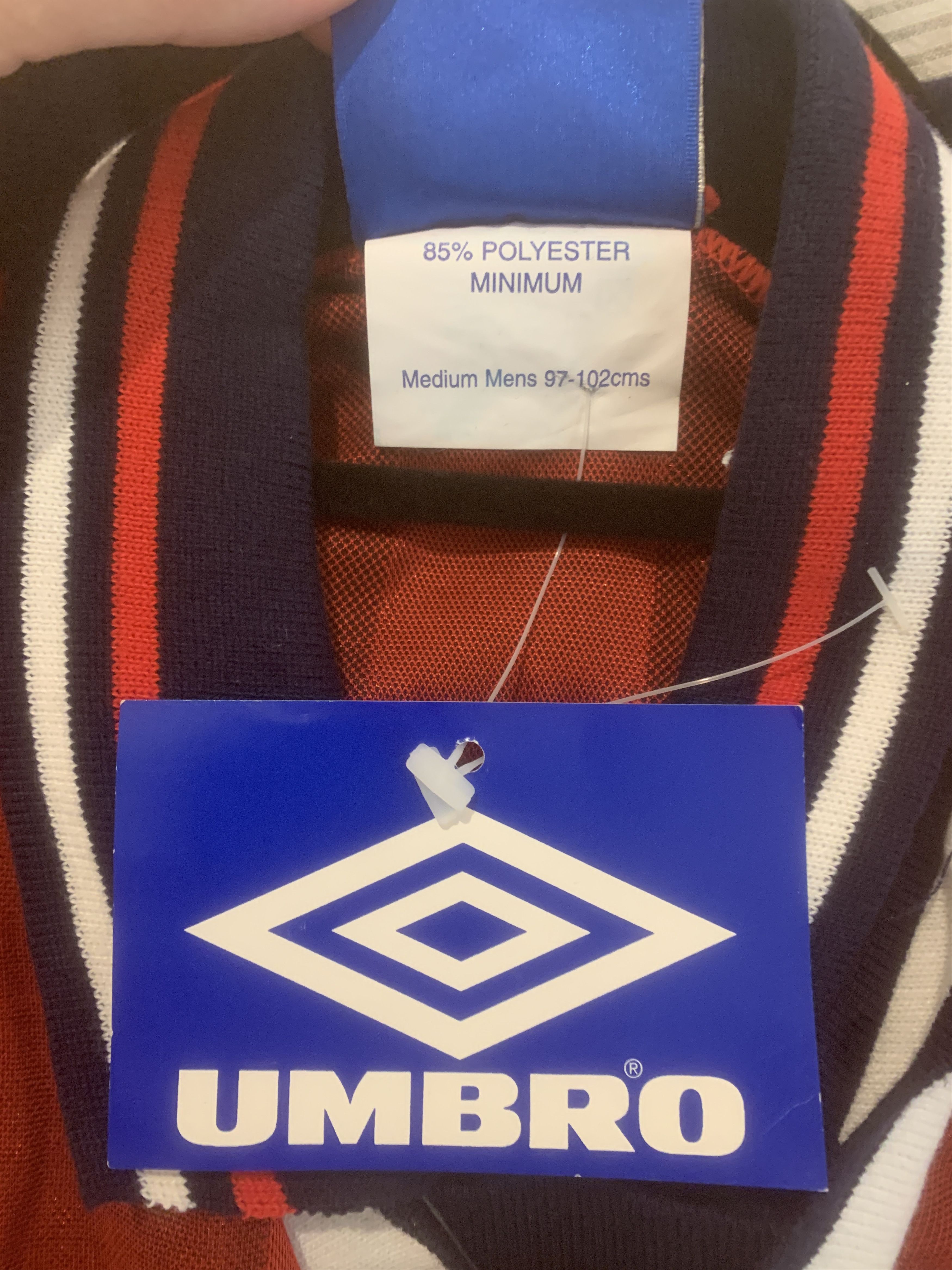 Umbro England 1998 Away Kit Football Shirt Soccer Jersey Size US M / EU 48-50 / 2 - 5 Thumbnail