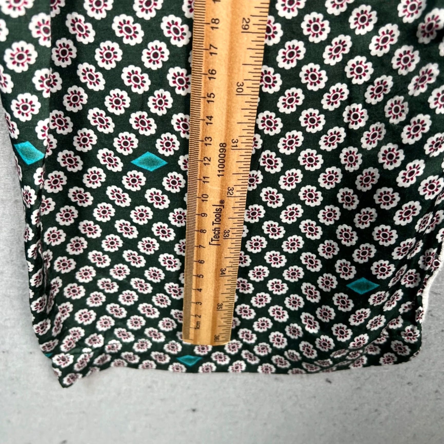 Maje Maje Pants Womens 1 Floral Wide-Leg Side Stripes 100% Viscose Elastic Casual Summer Fall Spring Green Womens Size 25" / US 0 / IT 36 - 7 Thumbnail