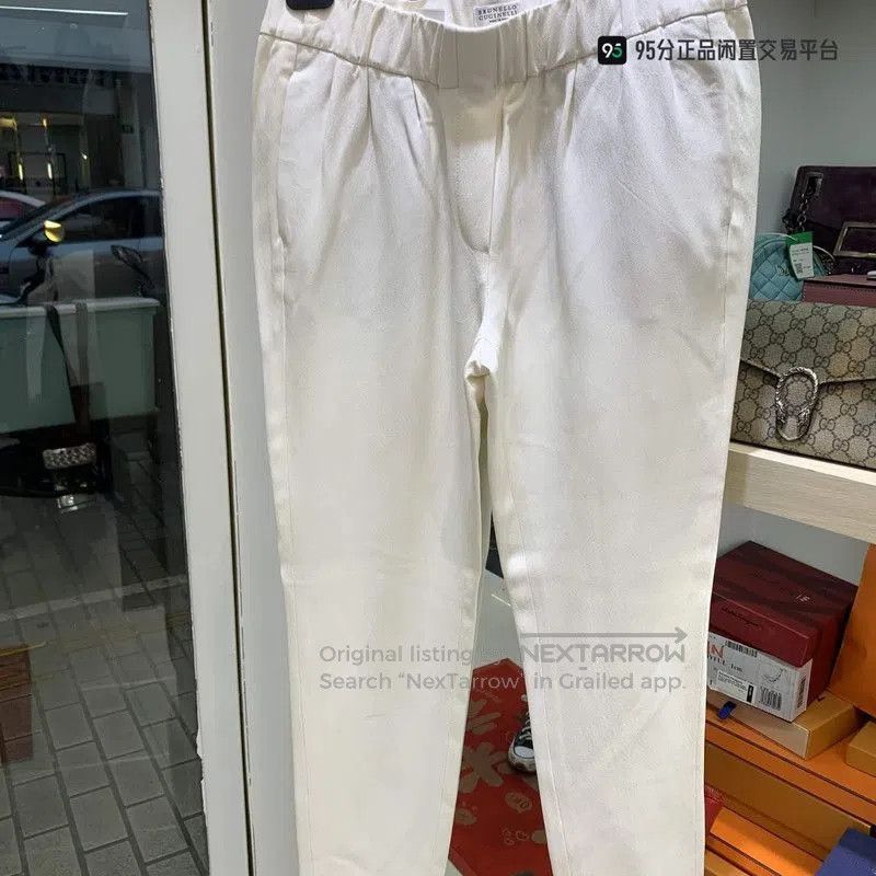 Brunello Cucinelli Brunello Cucinelli Elastic Waist Casual Pants. Size US 44 / EU 60 - 2 Thumbnail