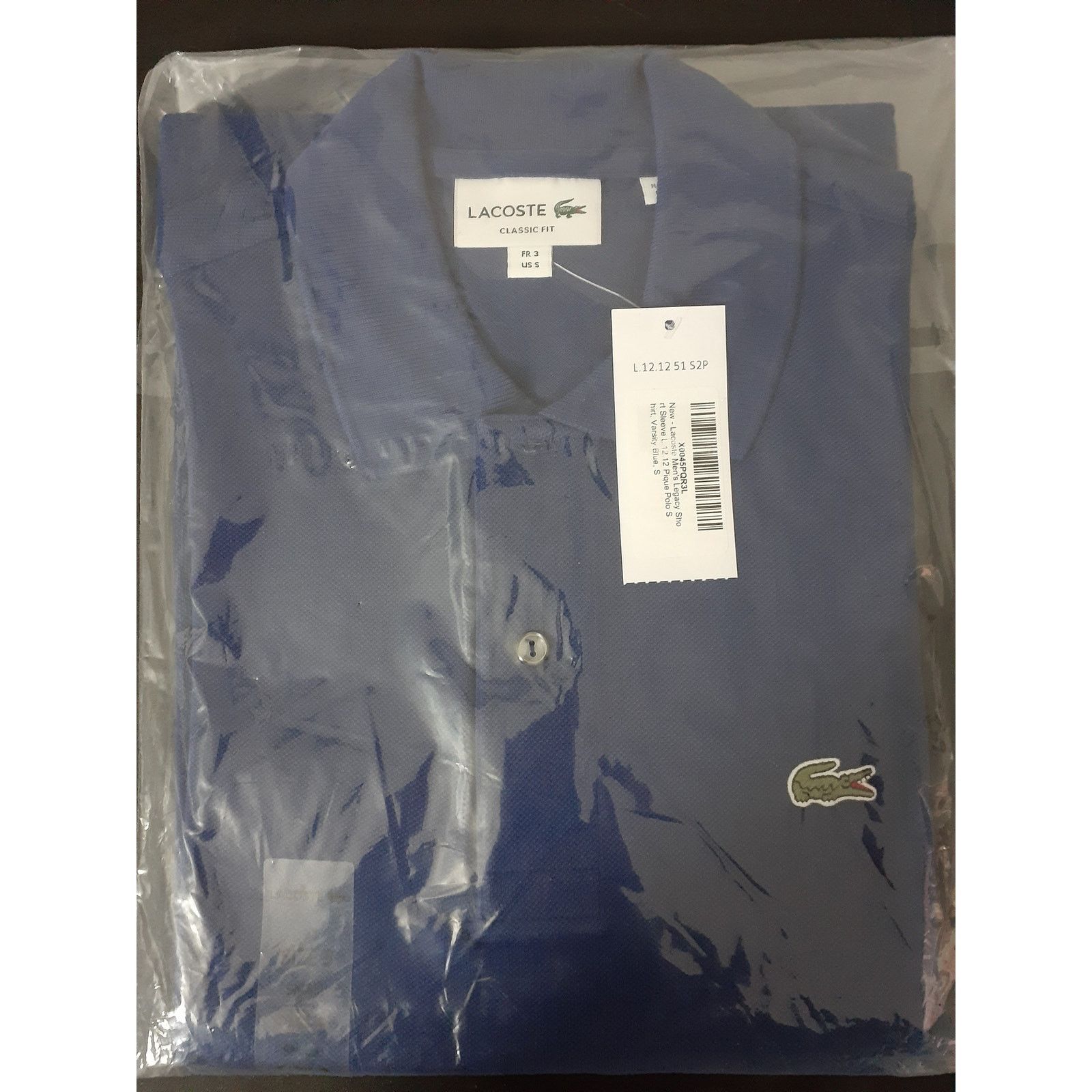 Lacoste Lacoste Mens Short Classic Chine L.12.12 Polo Shirt V Blue S Size US S / EU 44-46 / 1 - 2 Thumbnail
