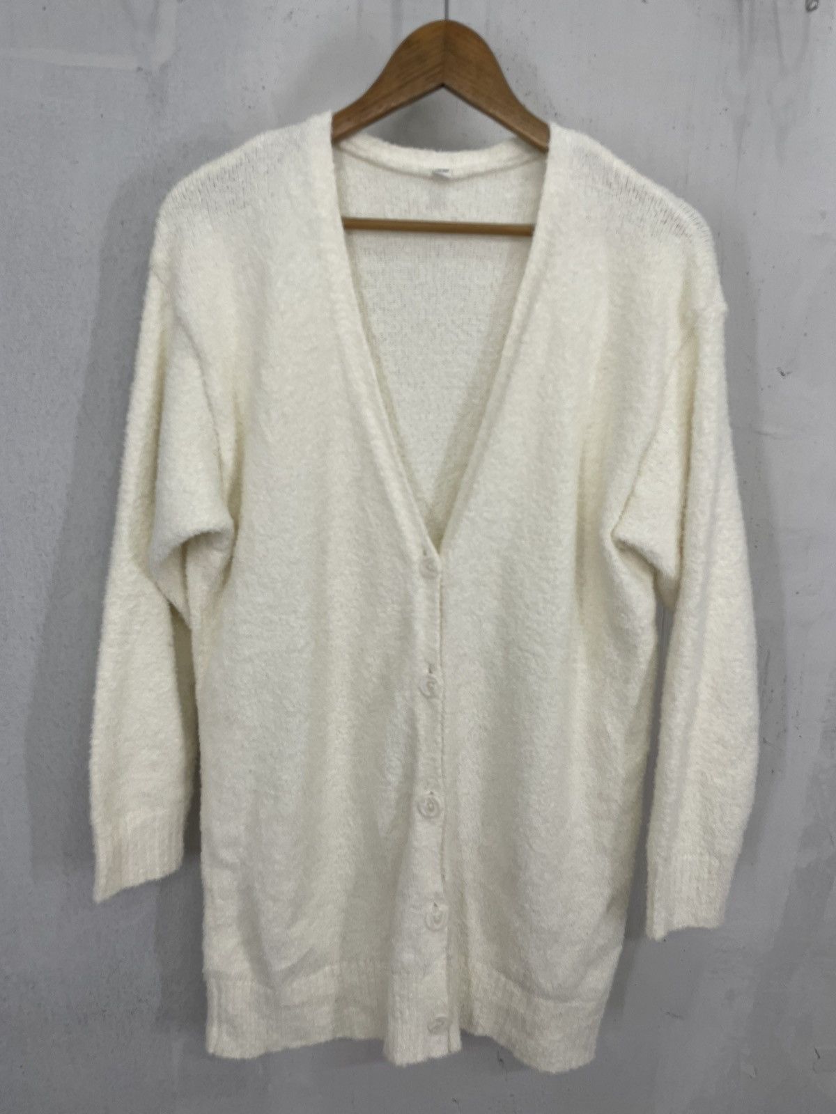 Uniqlo Cream Fleece Uniqlo Cardigan Nightweae Size L / US 10 / IT 46 - 1 Thumbnail