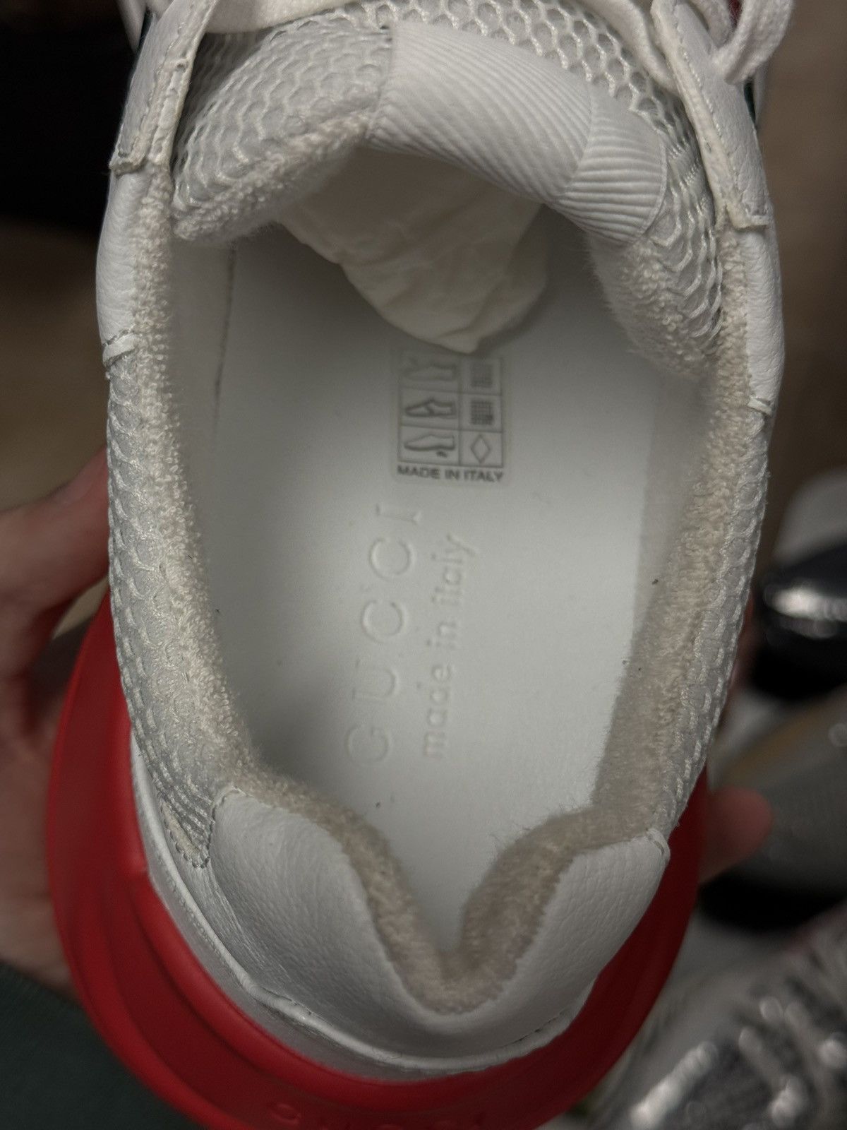 Gucci Gucci White Red Rhyton Shoes Size 7.5G/8US Size US 8 / EU 41 - 16 Thumbnail