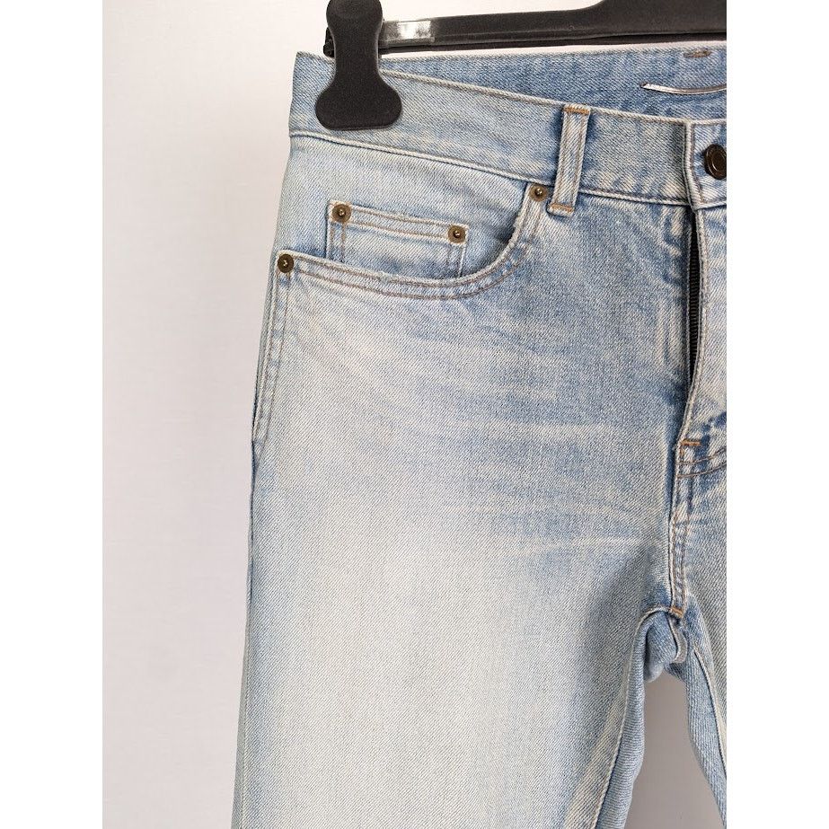 Saint Laurent Paris o1rshd1 Skinny 5 Pockets Low Pants in Light Fall Blue Size US 28 / EU 44 - 6 Thumbnail