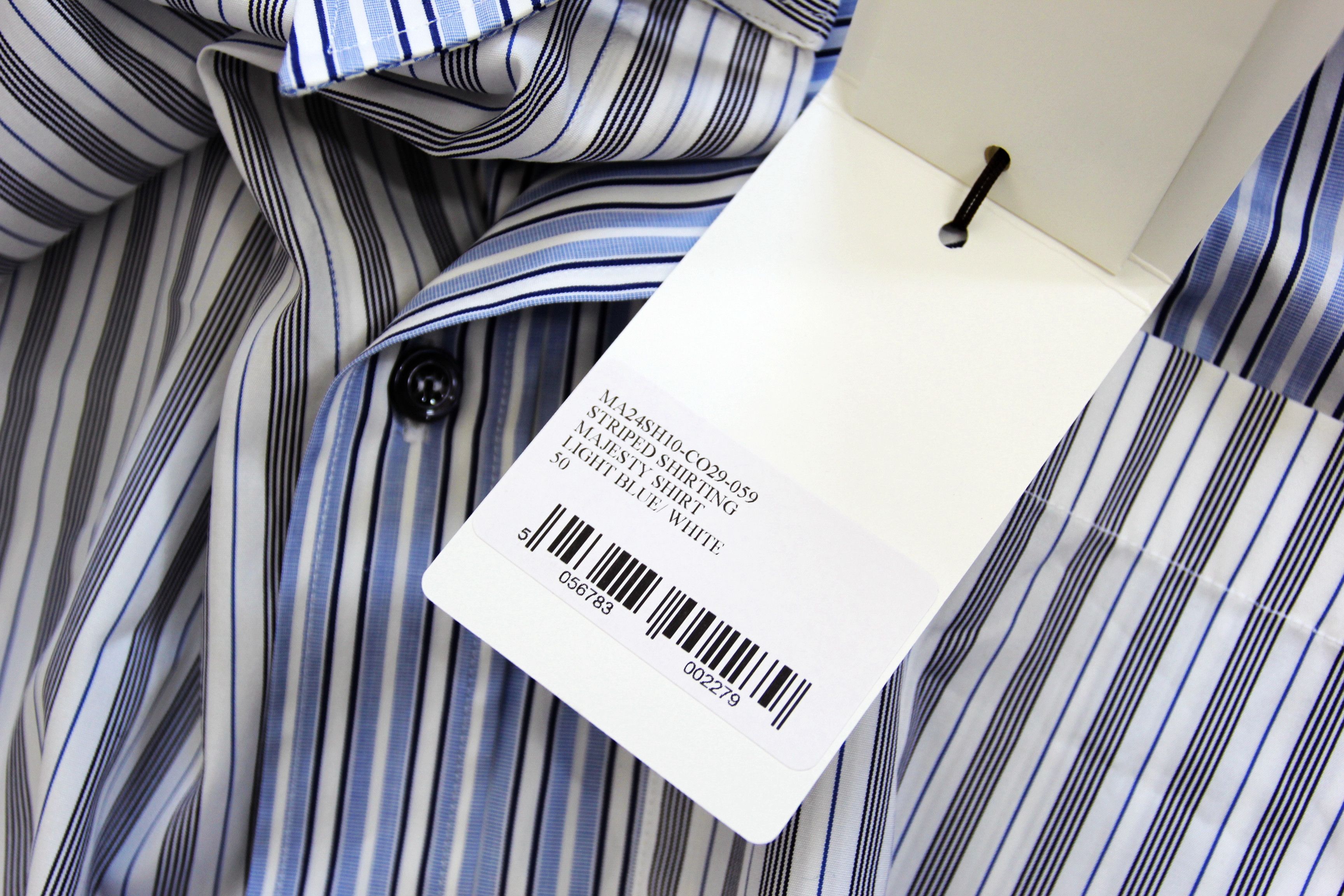 Wales Bonner BNWT AW24 WALES BONNER STRIPED SHIRTING MAJESTY SHIRT 50 Size US M / EU 48-50 / 2 - 8 Thumbnail