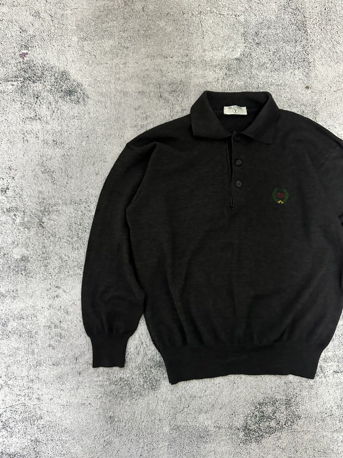 Valentino Valentino Button Sweater Embroidered Logo Size US M / EU 48-50 / 2 - 2 Thumbnail