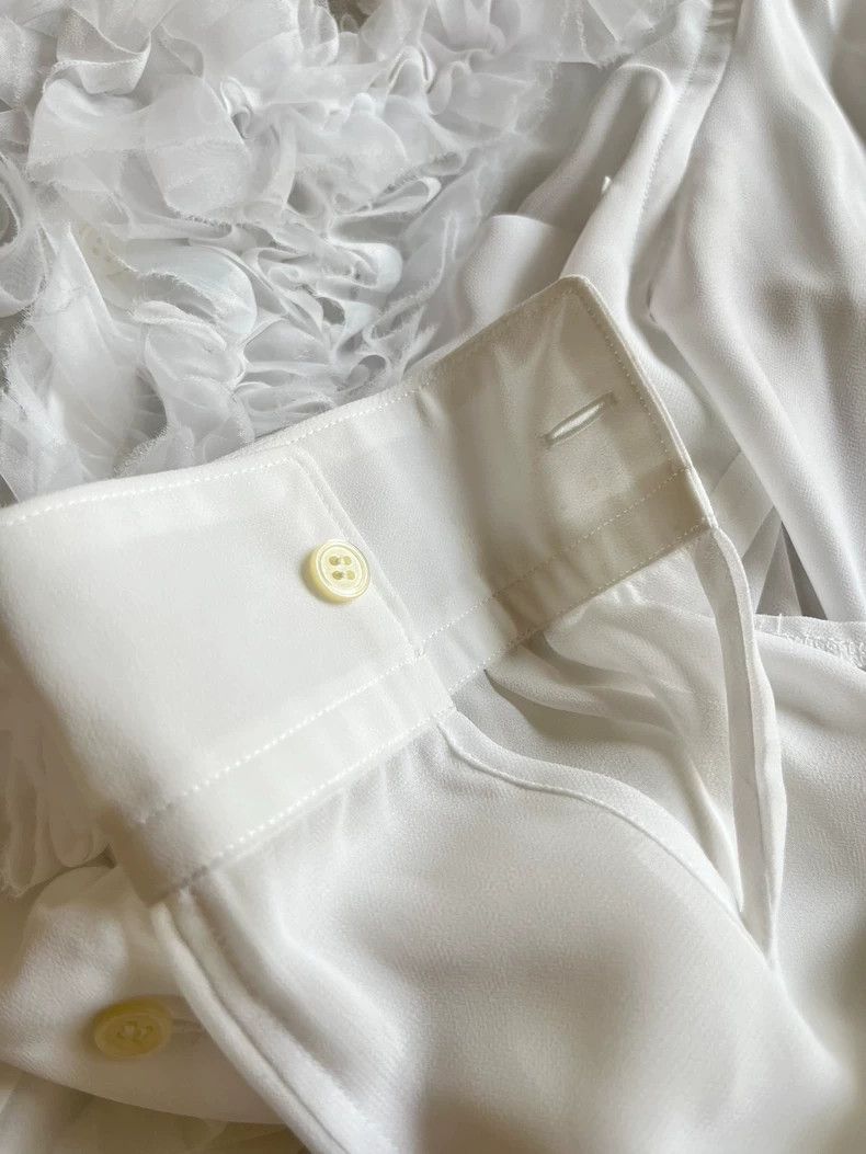 Comme des Garcons Comme Des Garcons Bouquet of flowers pinched white shirt Size XS / US 0-2 / IT 36-38 - 6 Thumbnail