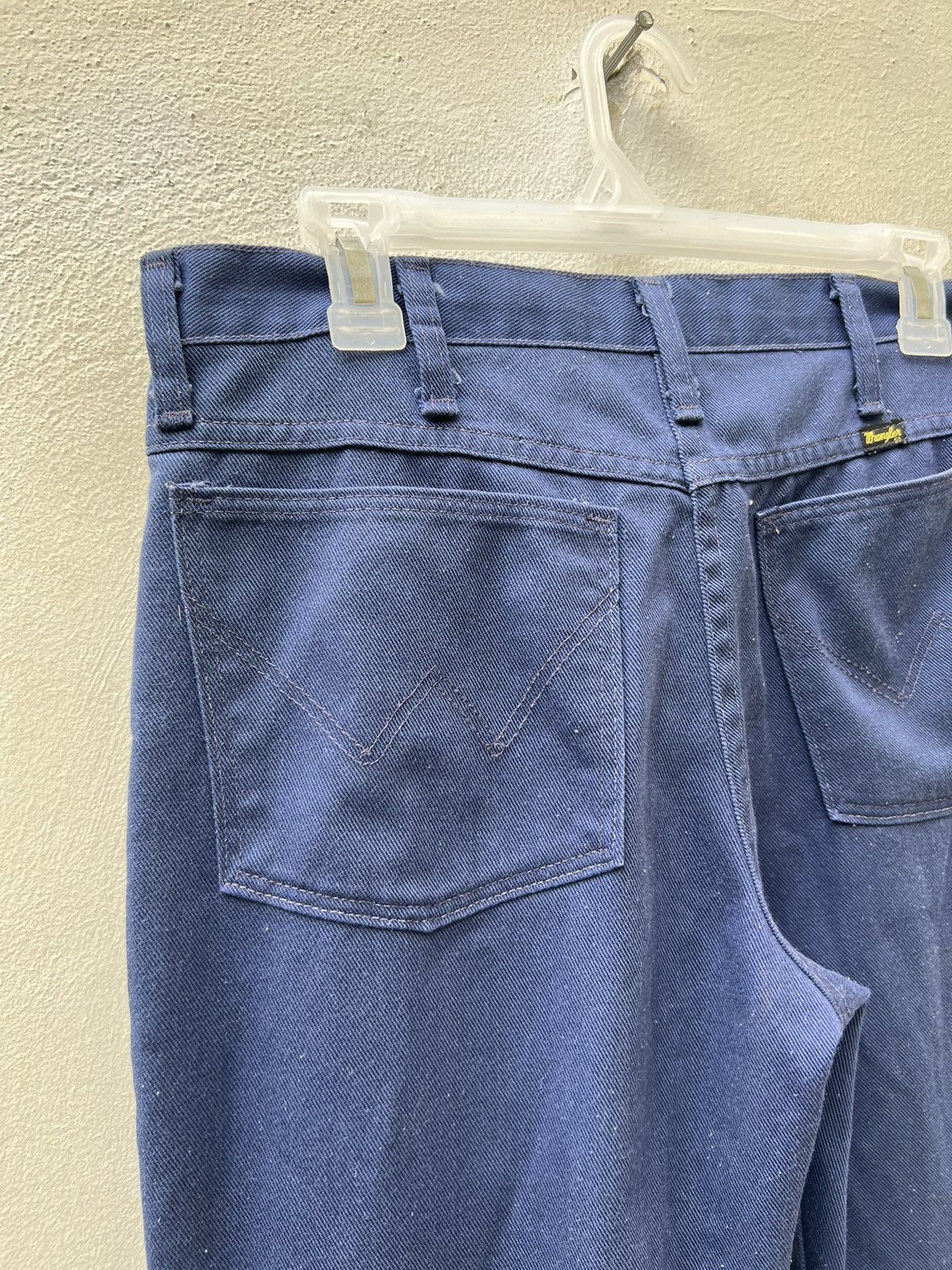 Vintage Vintage 60s Wrangler Navy Blue Flare Pant Size US 31 - 16 Thumbnail