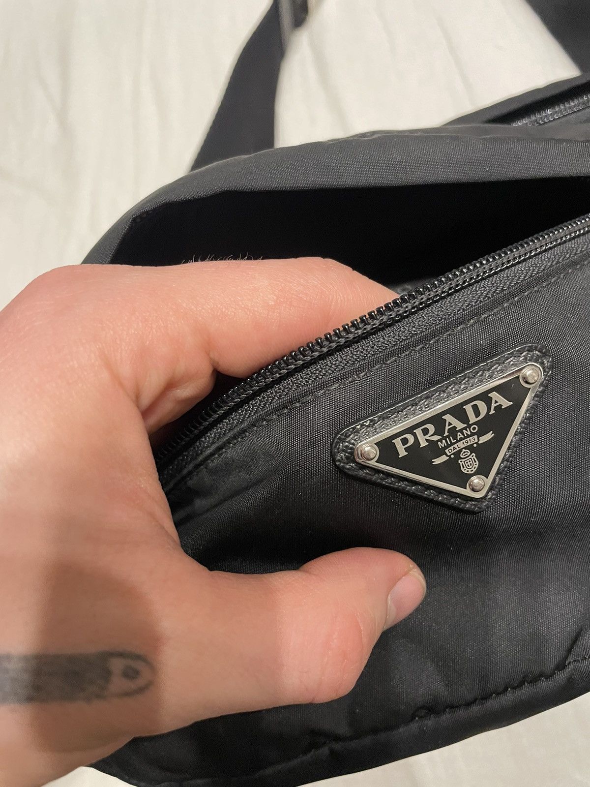 Prada Prada Nylon Waist Belt Bag Black Designer Luxury Streetwear Size ONE SIZE - 9 Thumbnail
