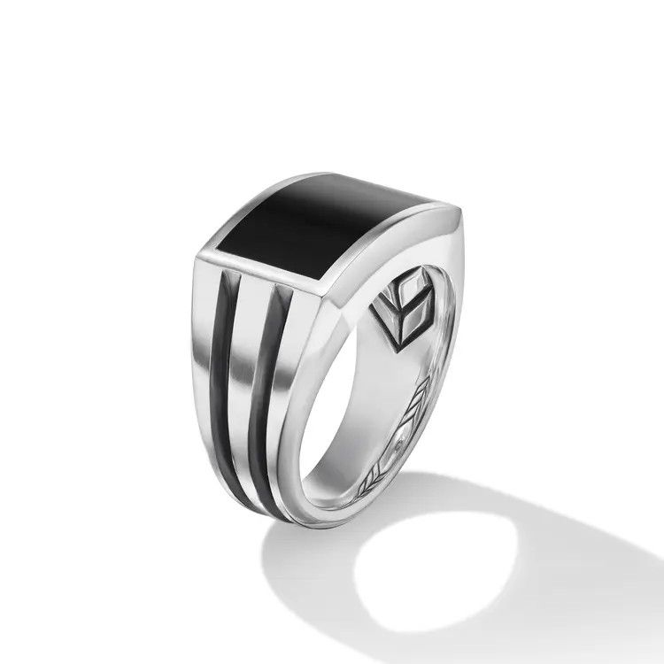 David Yurman o1w1db11025 R25658M /Size 9 / Rings in Silver/Black Size ONE SIZE - 2 Thumbnail