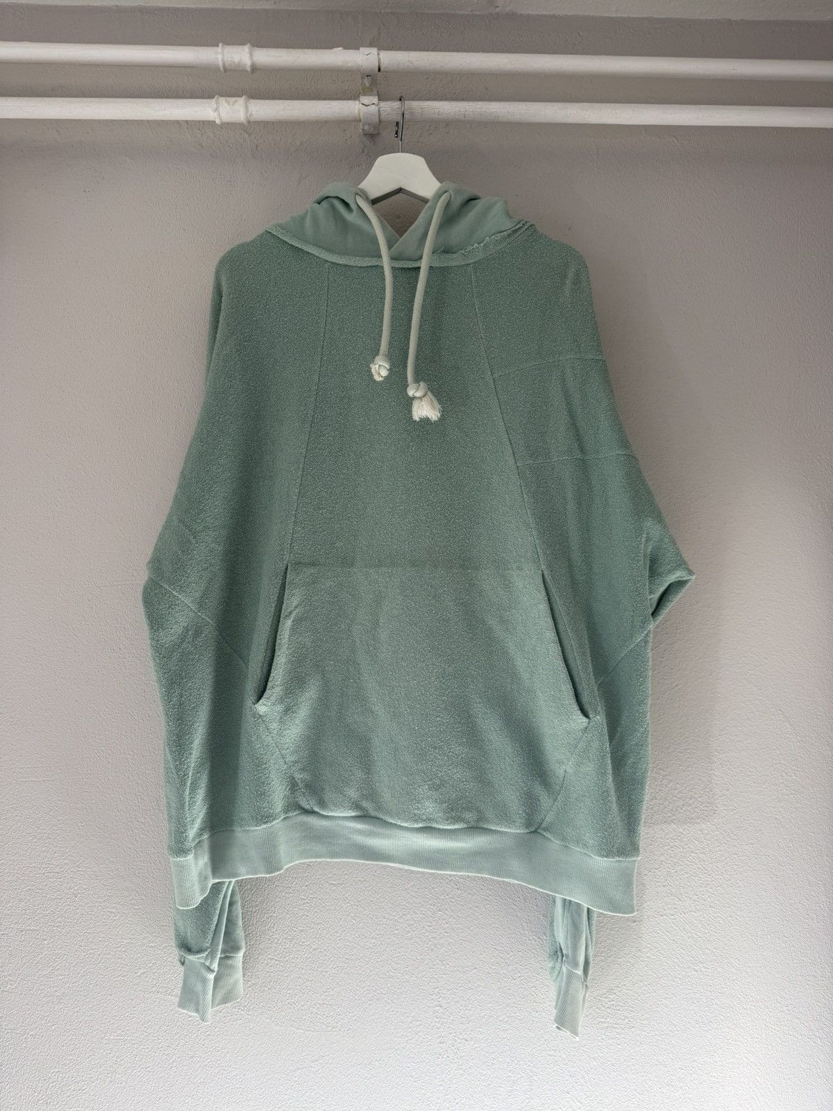 Maison Margiela Inside-Out Hooded Sweatshirt with Textured Panels Size US M / EU 48-50 / 2 - 1 Thumbnail