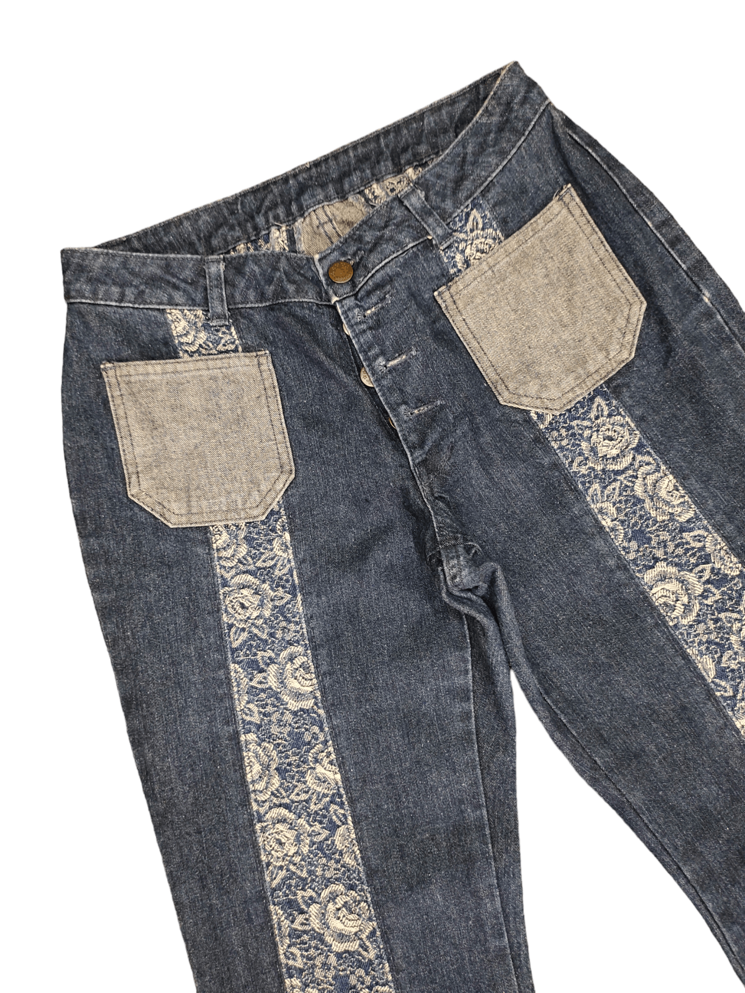 Hysteric Glamour Flare Jeans Flower Embroidered High Rise Bootcut Bellbottom Size US 27 - 5 Thumbnail