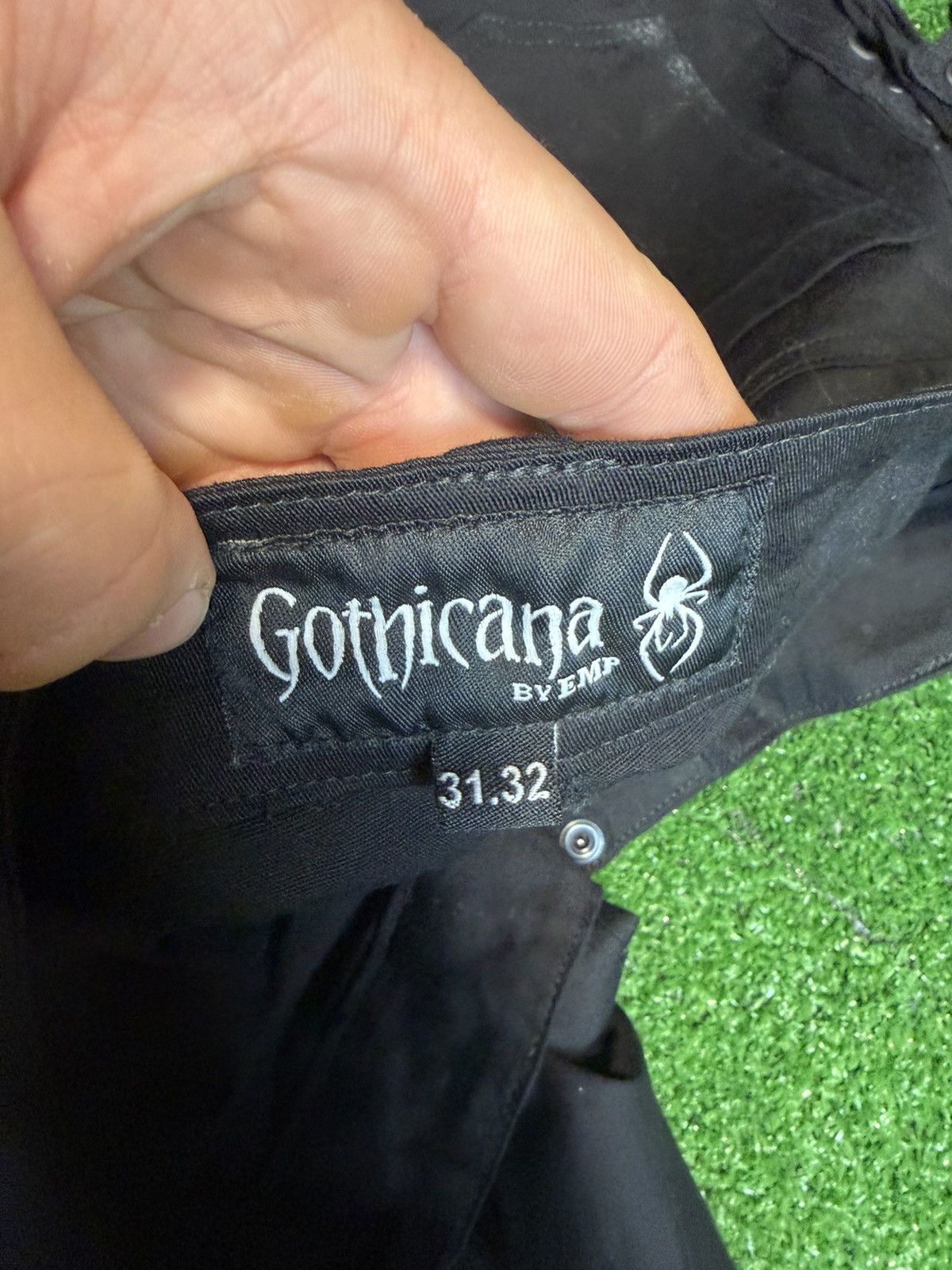 Vintage Avant Garde Gothicana Opium Black Buckle Detail Skarlet Pant Size 24" / US 00 / IT 34 - 4 Thumbnail