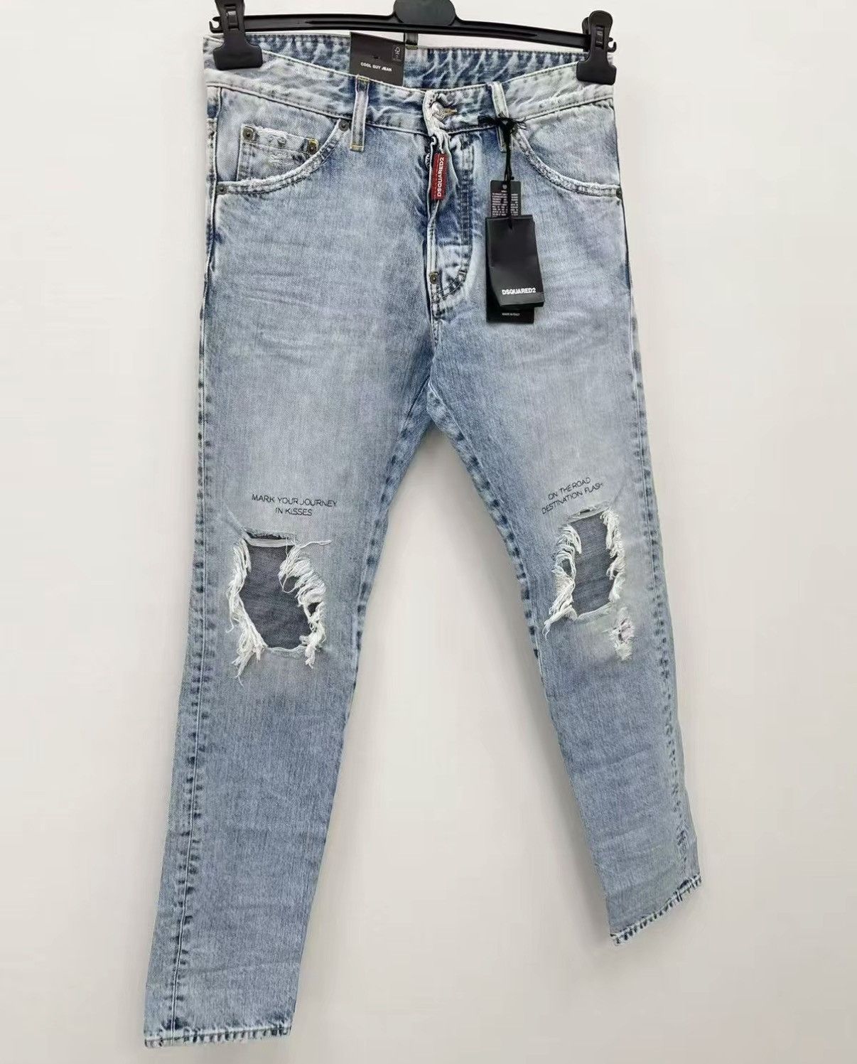 Dsquared2 DSQUARED2 100% Cotton Washed Distressed Destroyed Jeans J30 Size US 28 / EU 44 - 2 Thumbnail