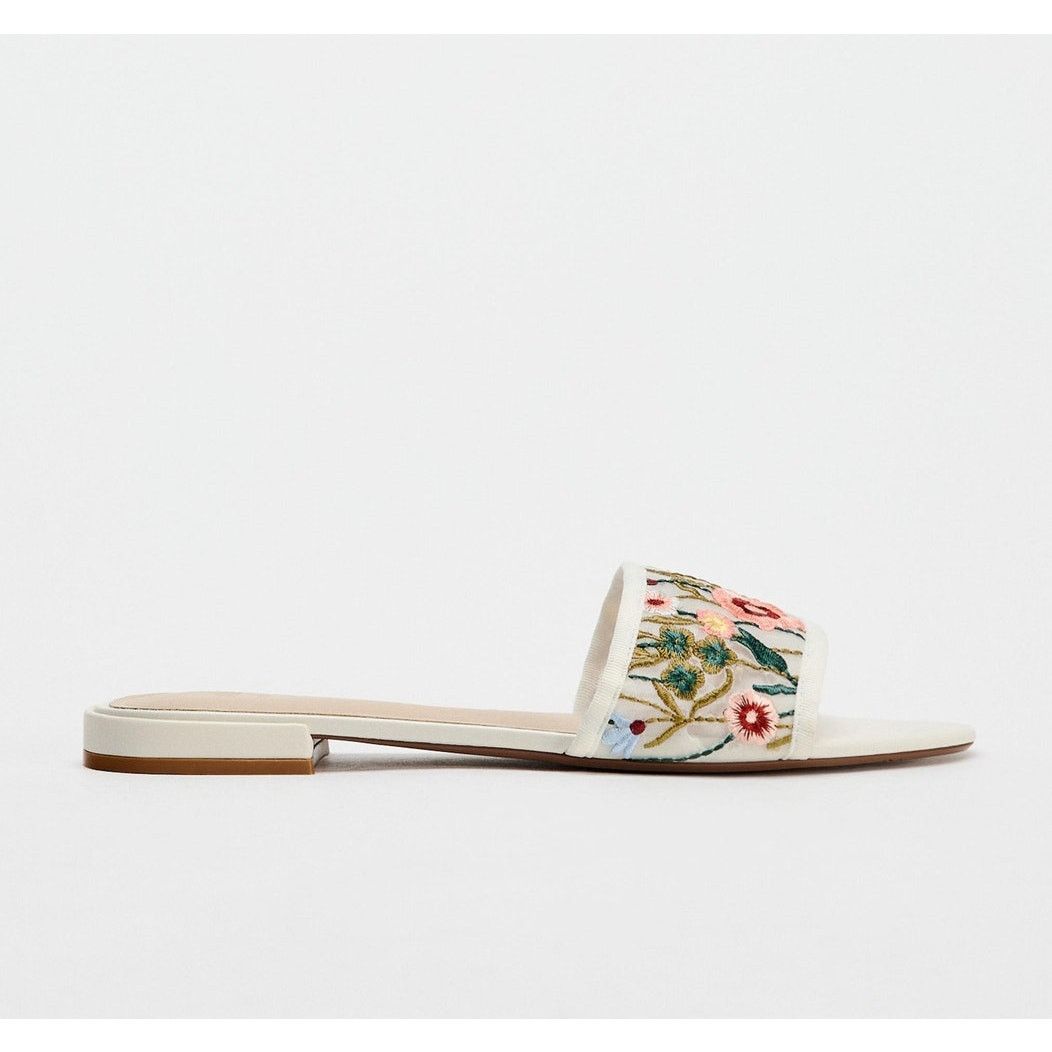 Zara ZARA Floral Sandals NWT Size US 7.5 / IT 37.5 - 10 Thumbnail