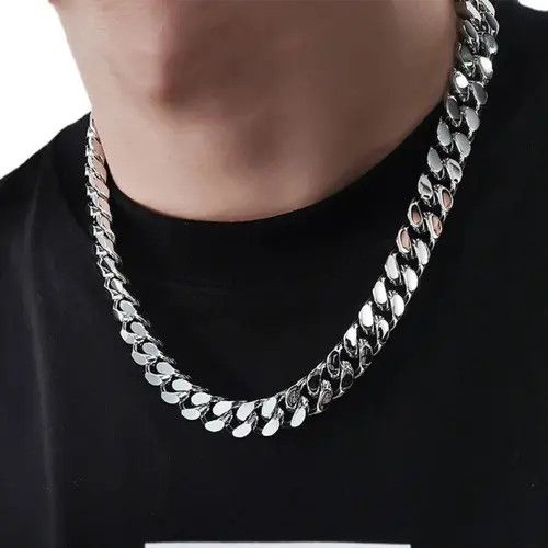 Other 14 MM + 55 cm Cuban Link Chain Necklace Size ONE SIZE - 8 Thumbnail