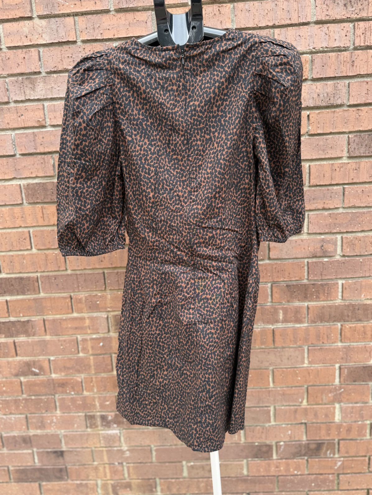 Other Universal Thread Animal Print Puff Sleeve Ruched Mini Dress Size XS / US 0-2 / IT 36-38 - 5 Thumbnail