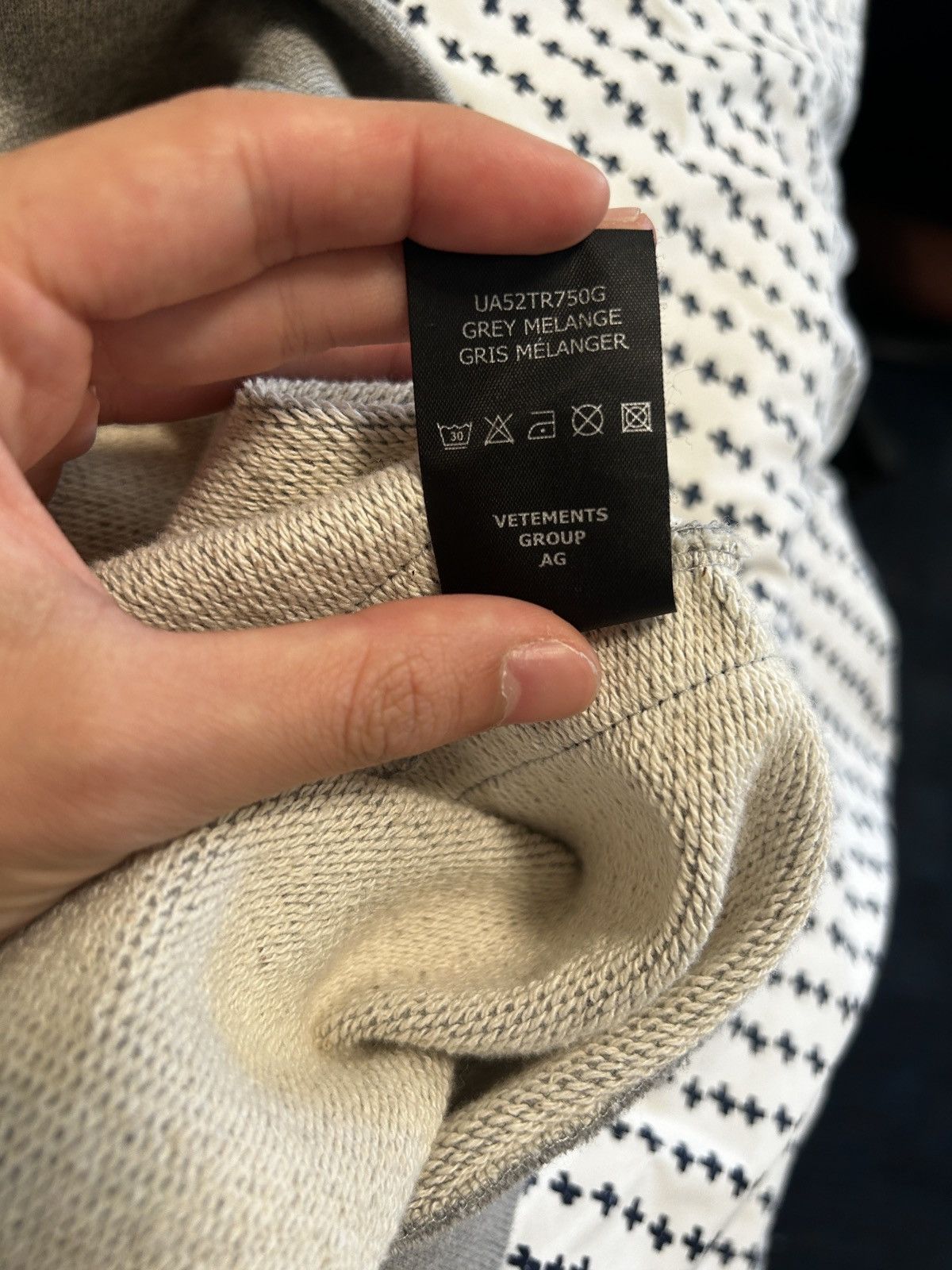 Vetements Vetements grey run tape hoodie Size US XS / EU 42 / 0 - 8 Thumbnail