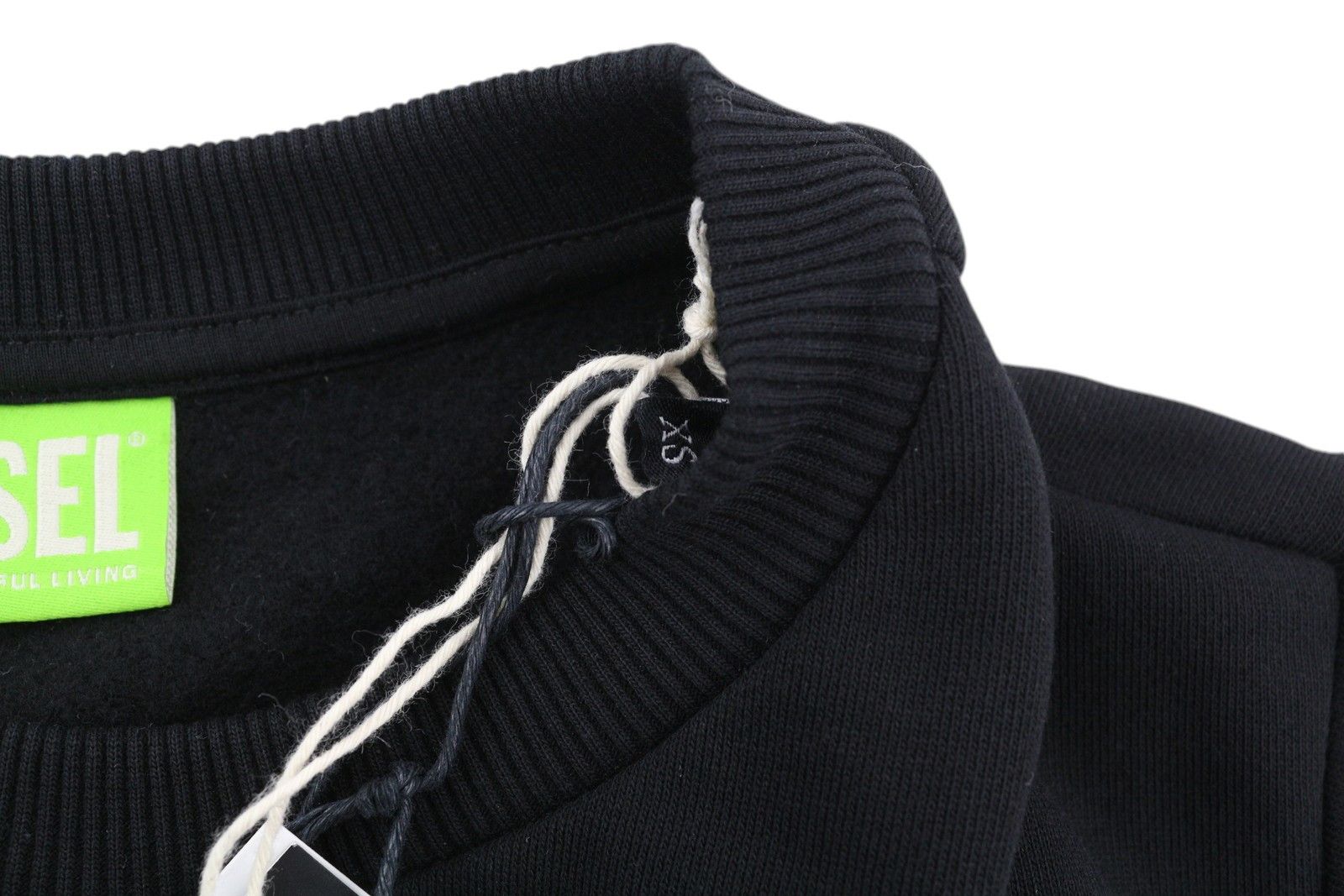 Diesel S-GIRK-A74 XS Black Front Logo Sweatshirt 41014 Size US XS / EU 42 / 0 - 6 Thumbnail