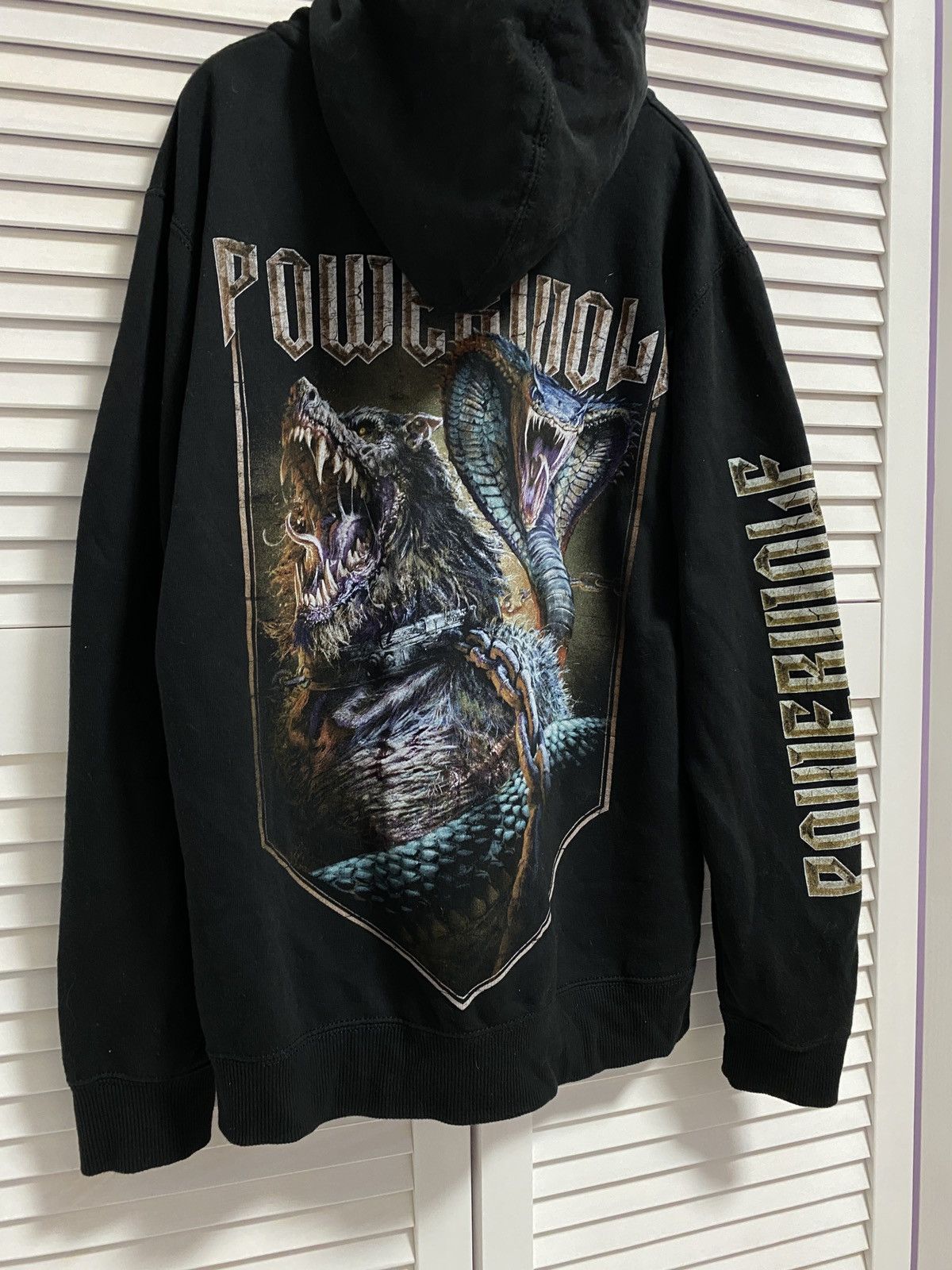 Band Tees × Vintage 🐺 Vintage Zip Up Hoodie PowerWolf GRAPHIC Size US M / EU 48-50 / 2 - 3 Thumbnail
